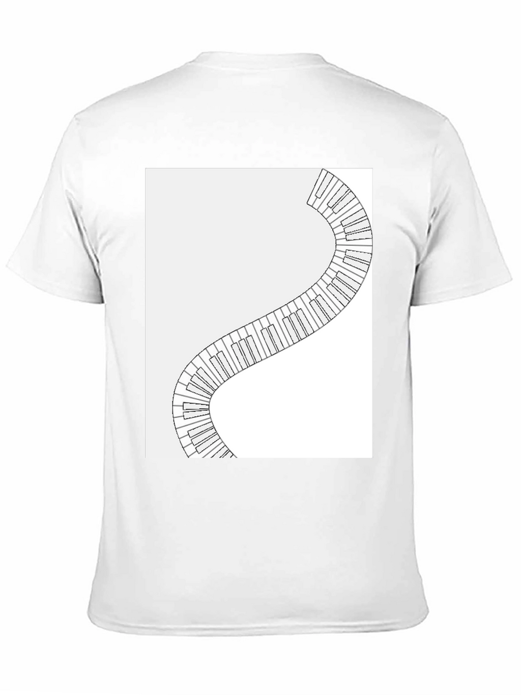 Piano Keys Winding Graphic Tee - Music Lovers T-Shirt