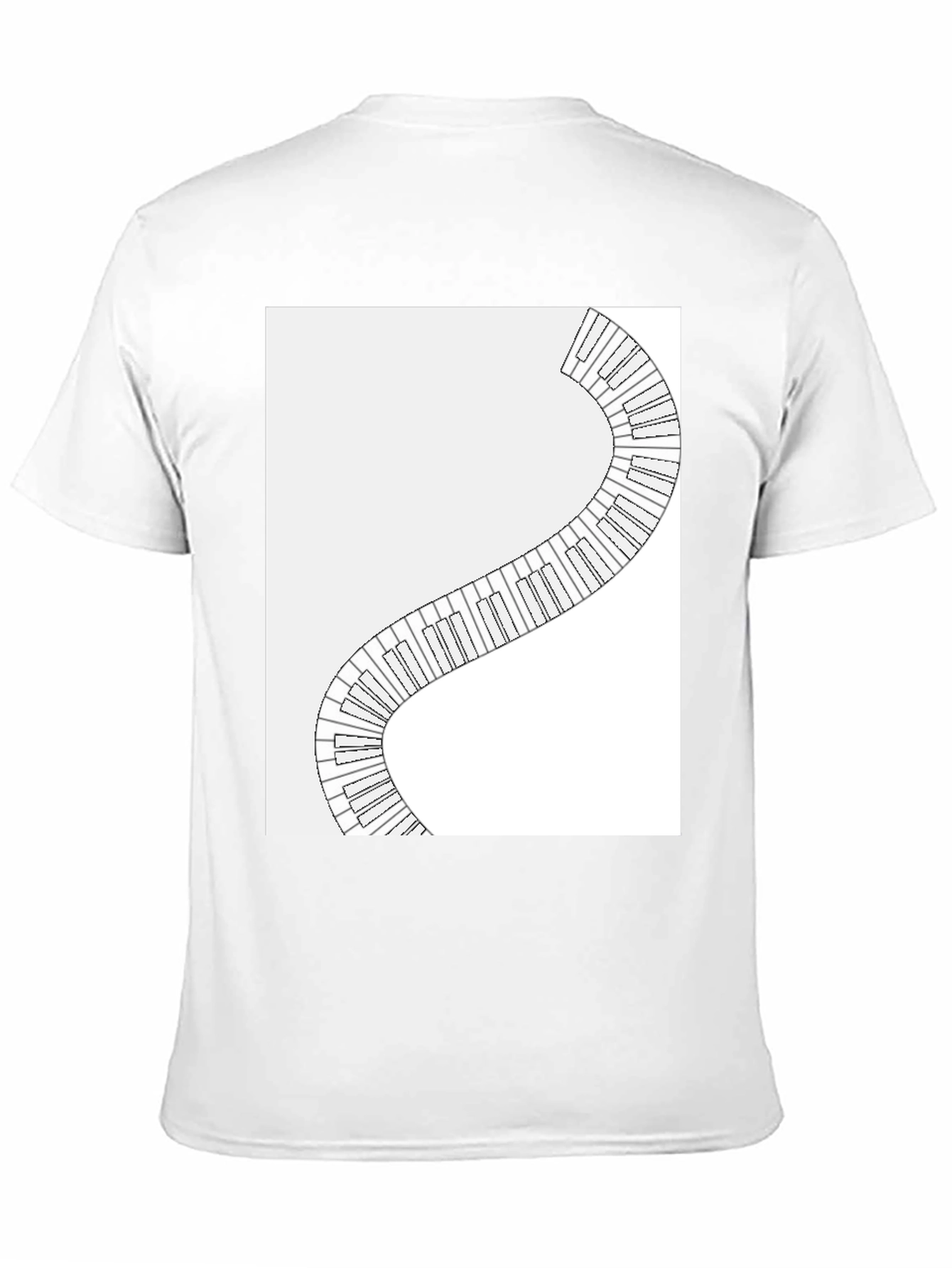 Piano Keys Winding Graphic Tee - Music Lovers T-Shirt