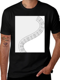Piano Keys Winding Graphic Tee - Music Lovers T-Shirt