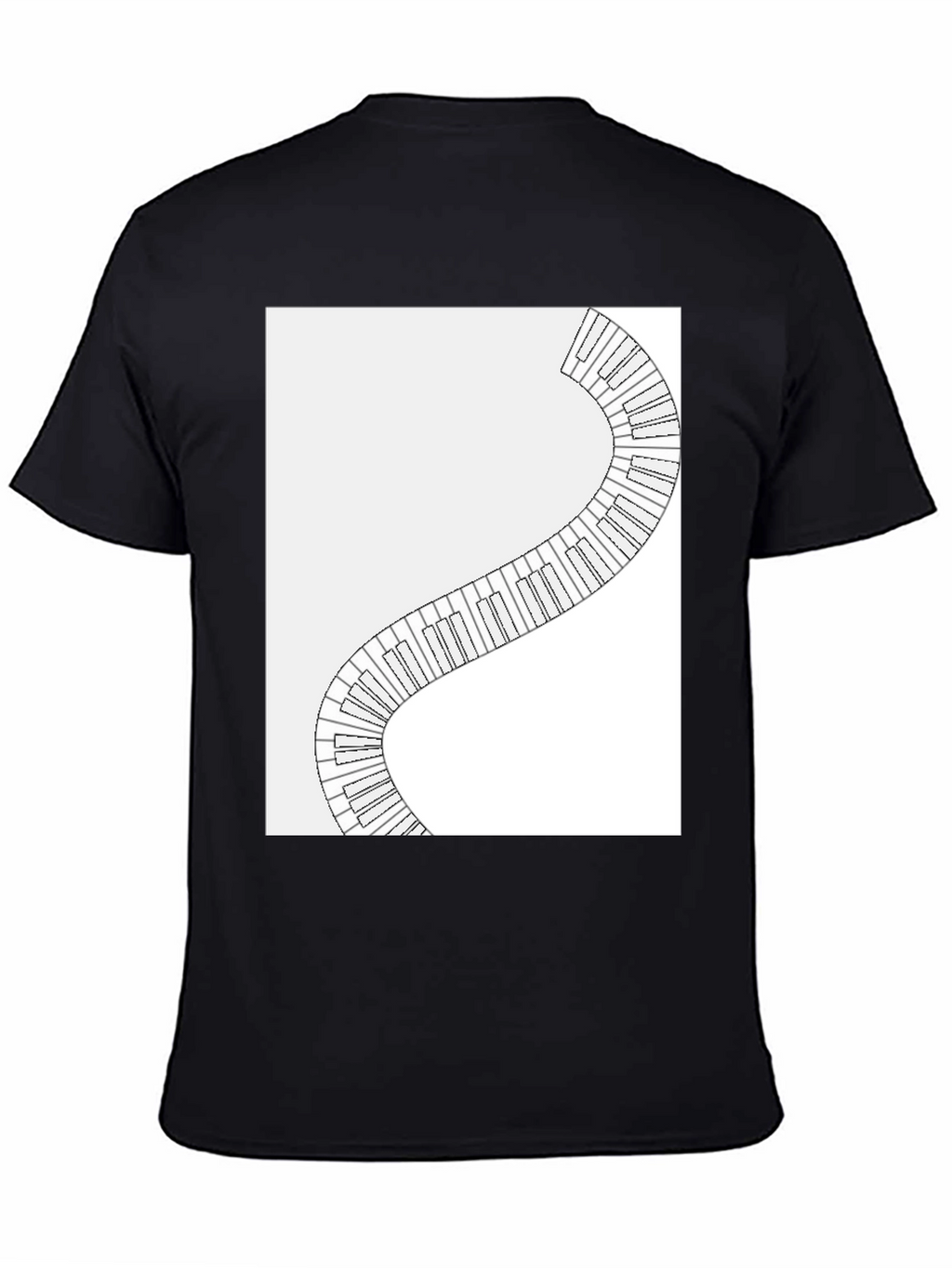Piano Keys Winding Graphic Tee - Music Lovers T-Shirt