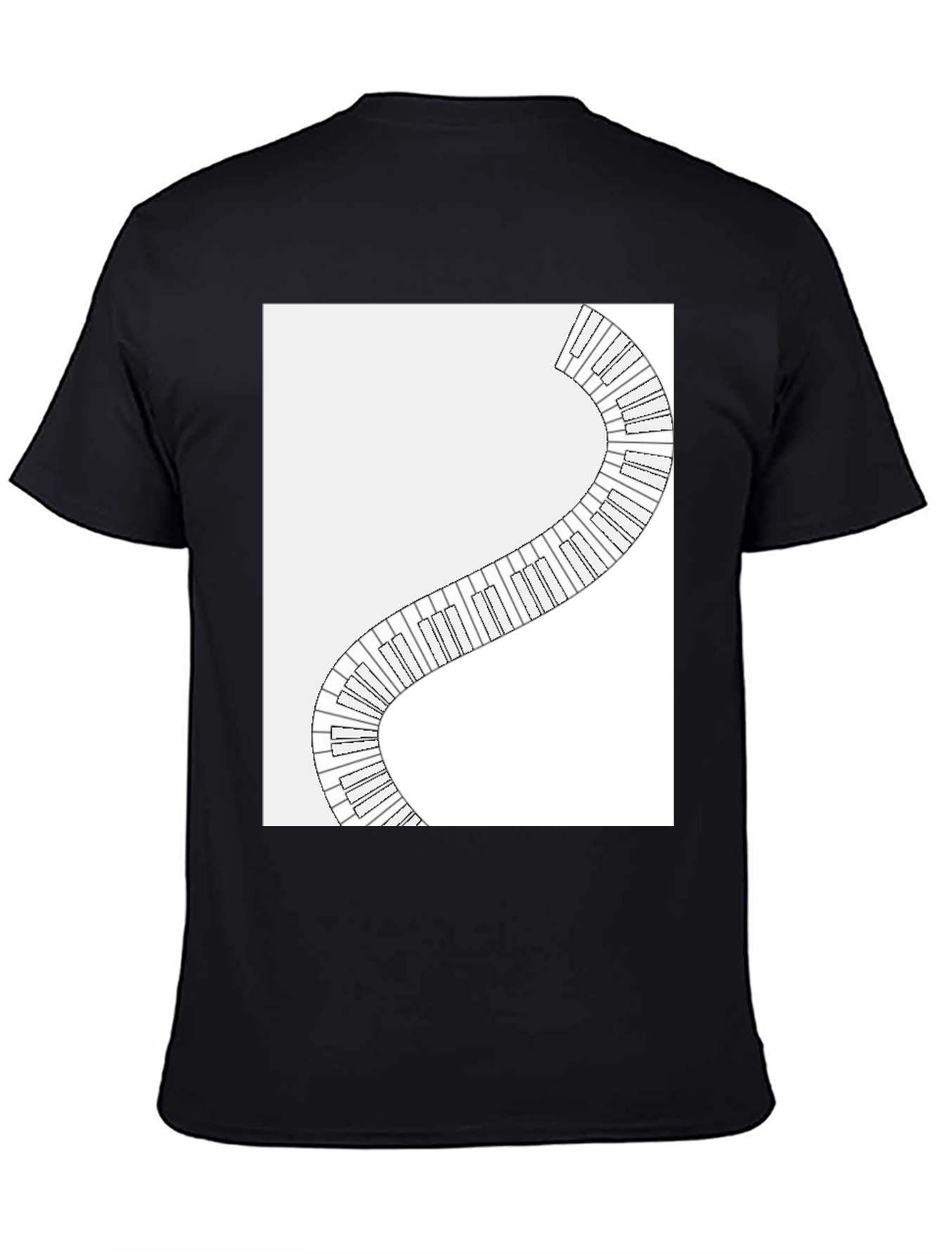 Piano Keys Winding Graphic Tee - Music Lovers T-Shirt