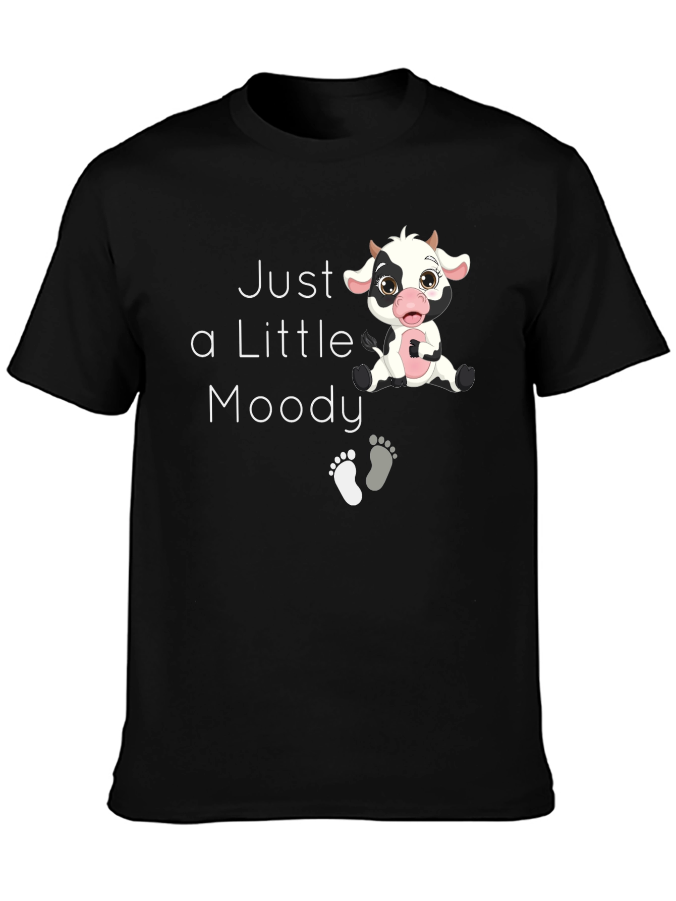 Just a Little Moody Cow Graphic T-Shirt