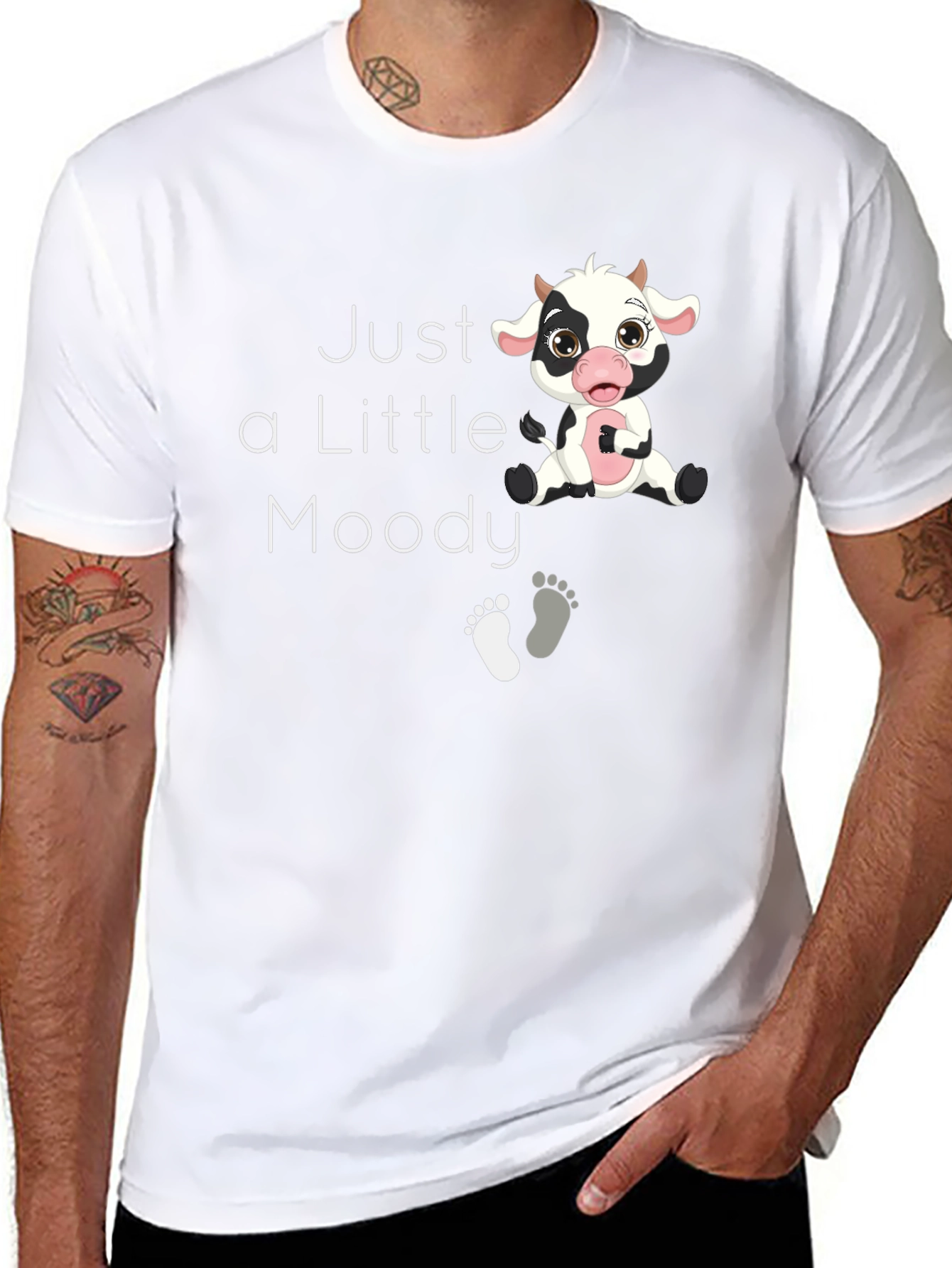 Just a Little Moody Cow Graphic T-Shirt