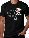 Just a Little Moody Cow Graphic T-Shirt