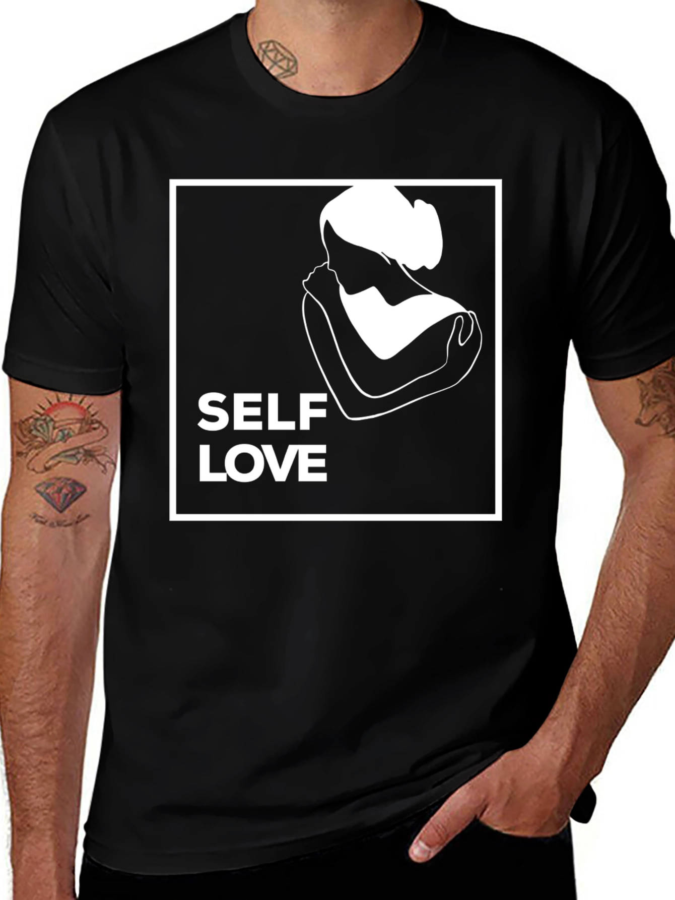 Self Love Black Graphic Tee