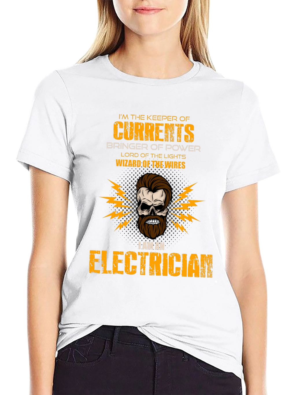 Electrician Skull T-Shirt - Keeper of Currents