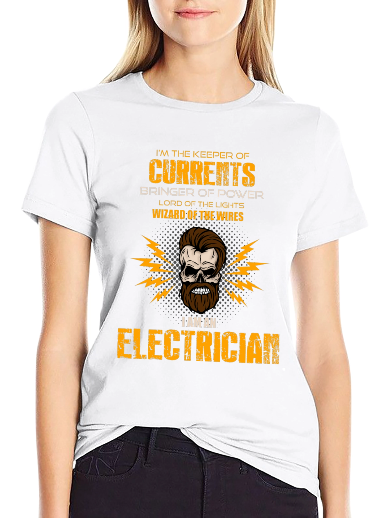 Electrician Skull T-Shirt - Keeper of Currents
