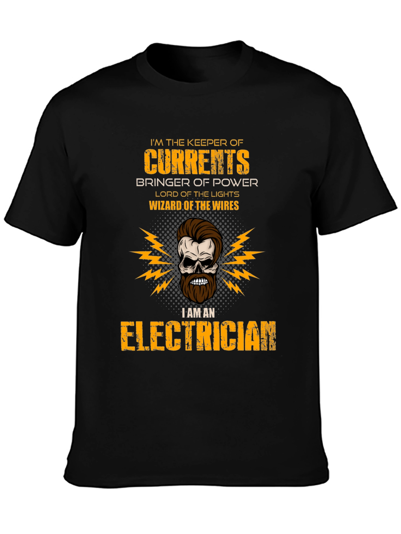 Electrician Skull T-Shirt - Keeper of Currents
