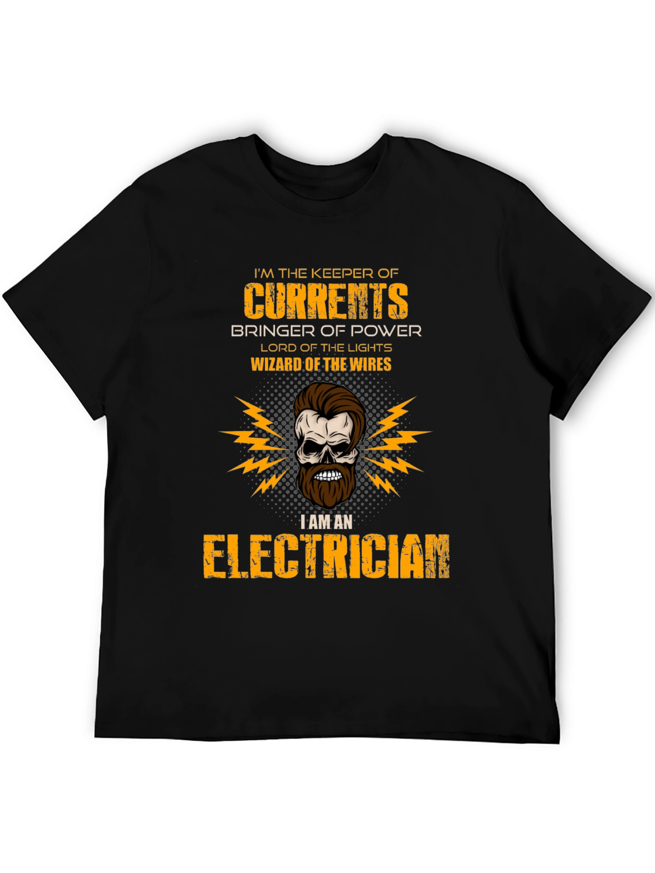 Electrician Skull T-Shirt - Keeper of Currents