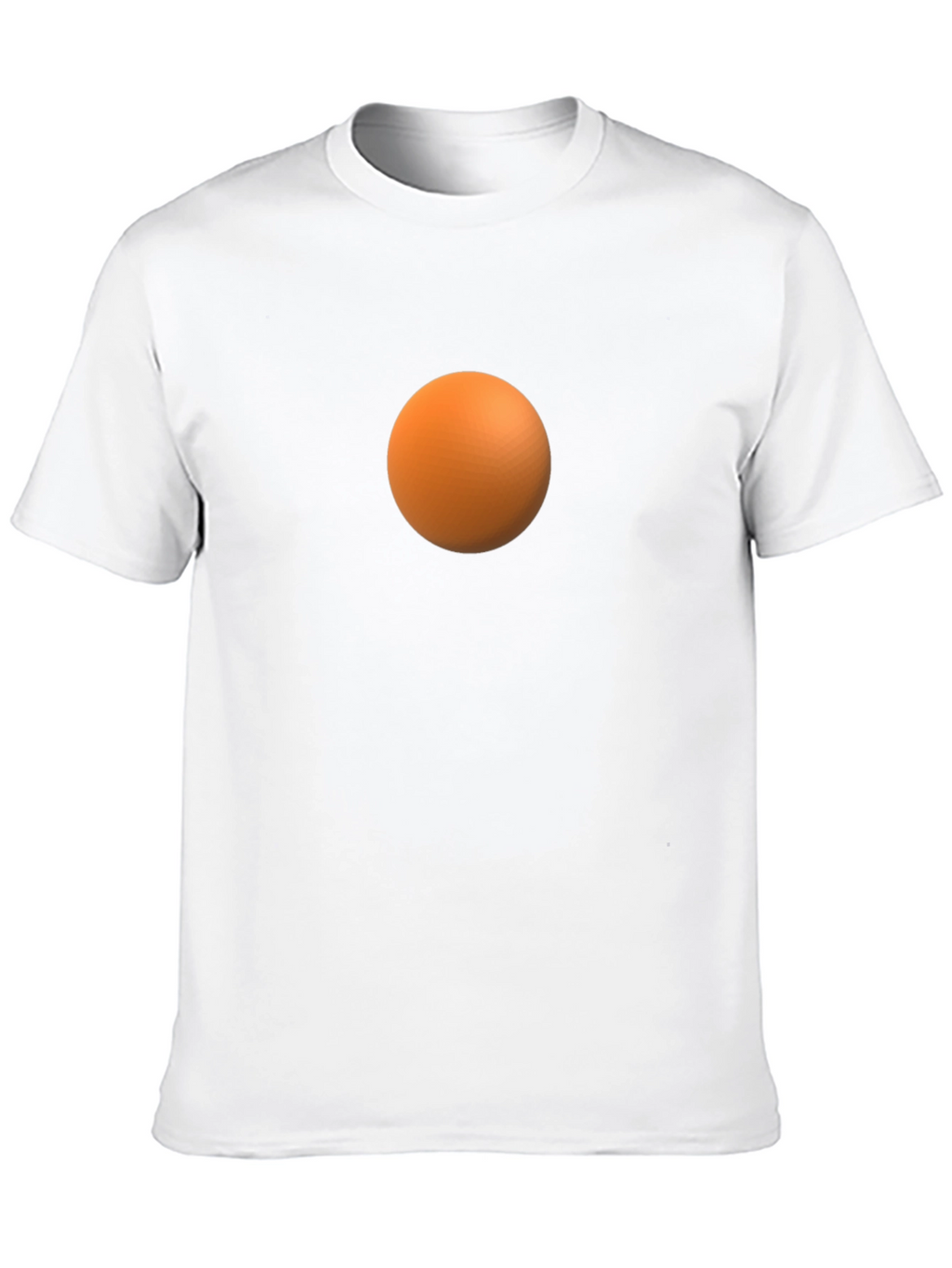 Mens Black T-Shirt with Orange Sphere Design
