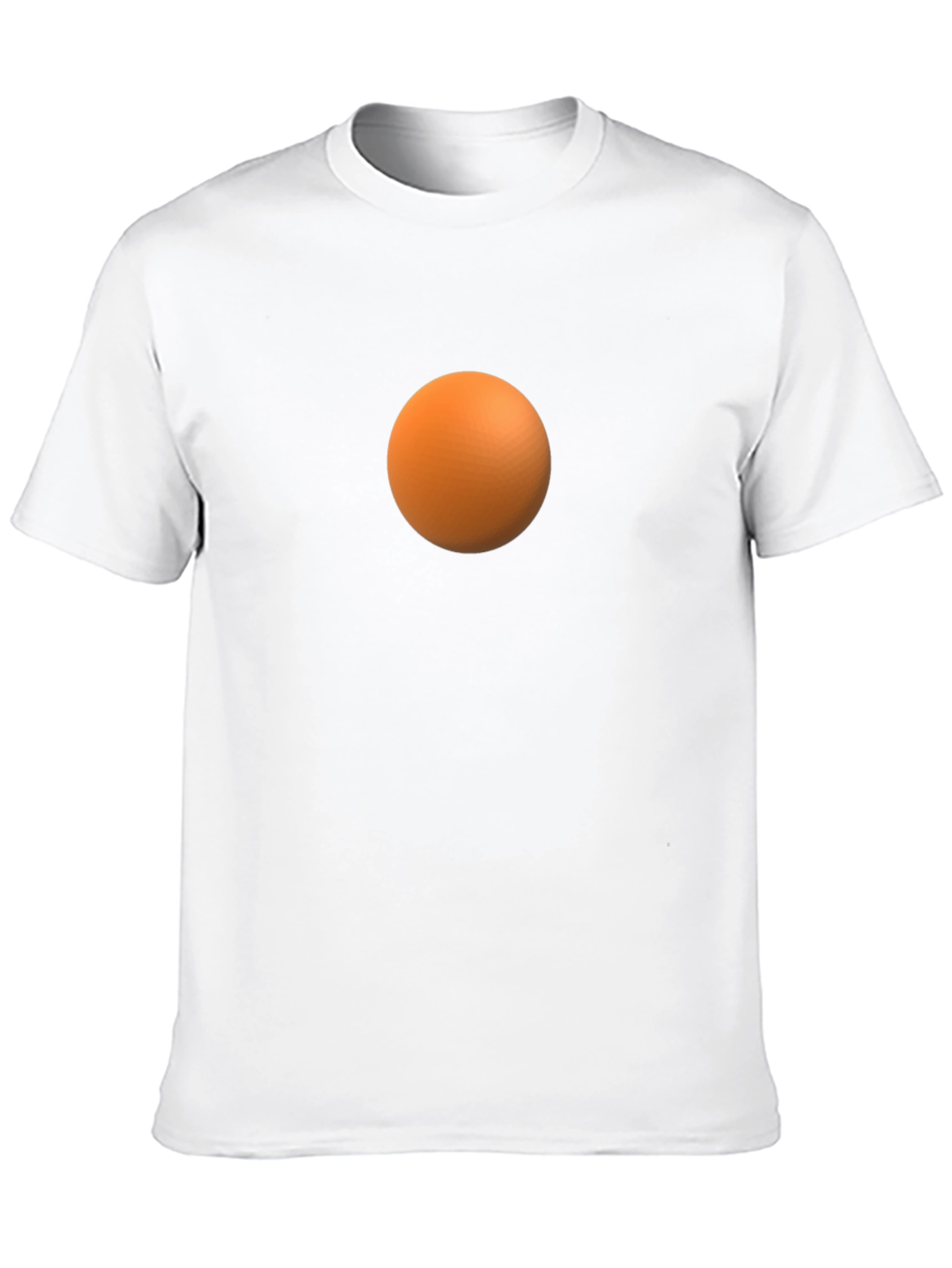 Mens Black T-Shirt with Orange Sphere Design