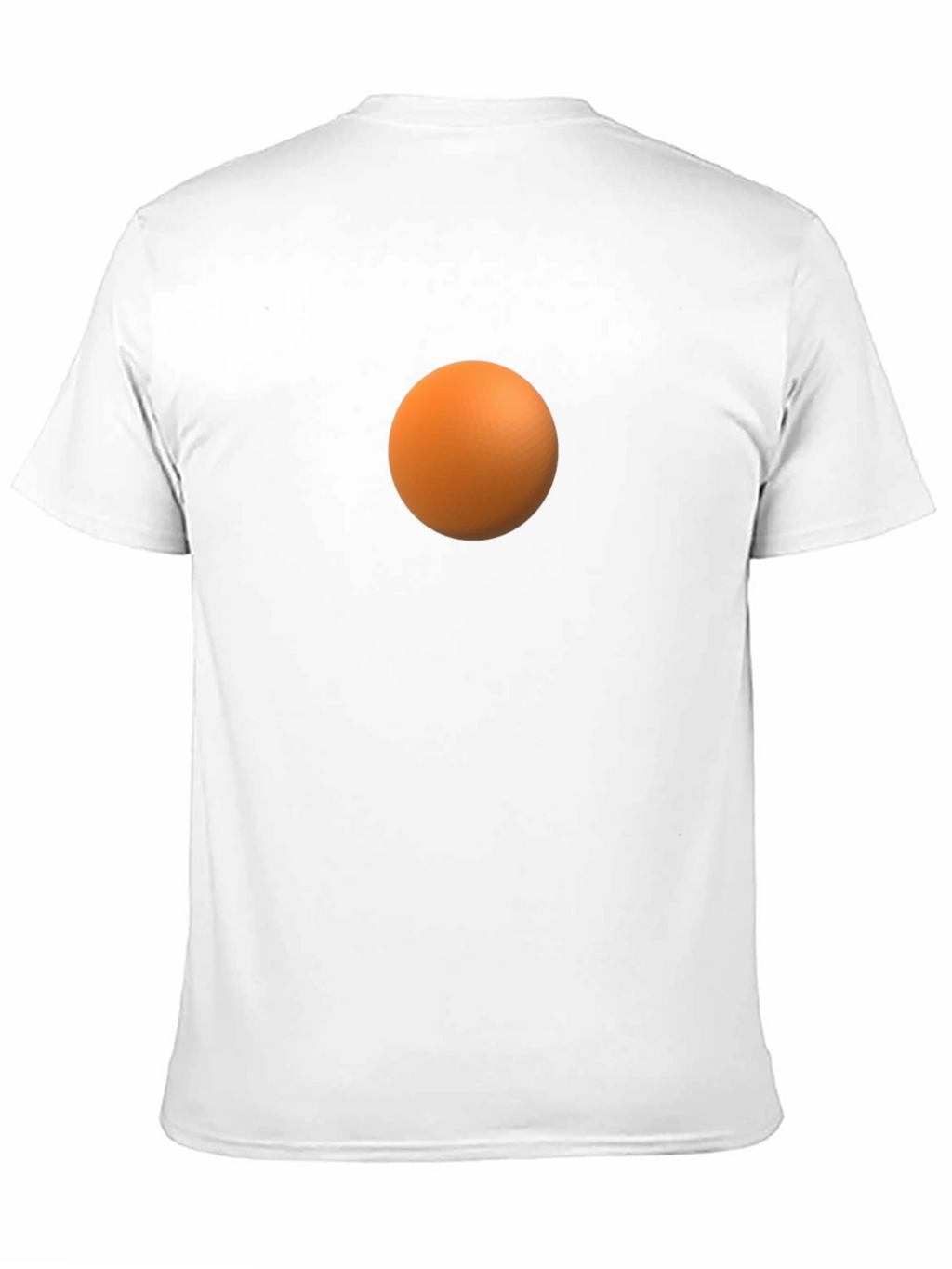 Mens Black T-Shirt with Orange Sphere Design