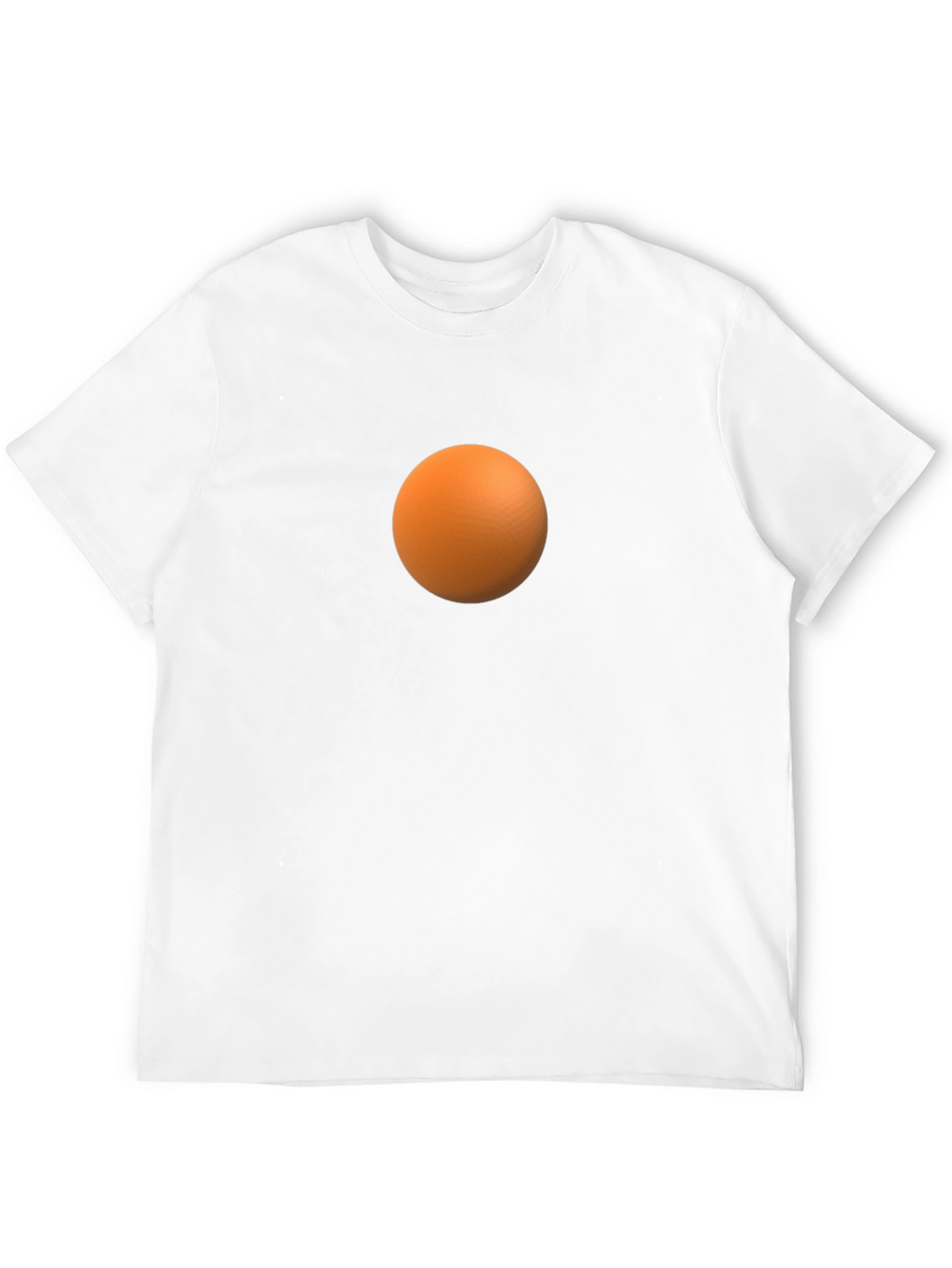 Mens Black T-Shirt with Orange Sphere Design