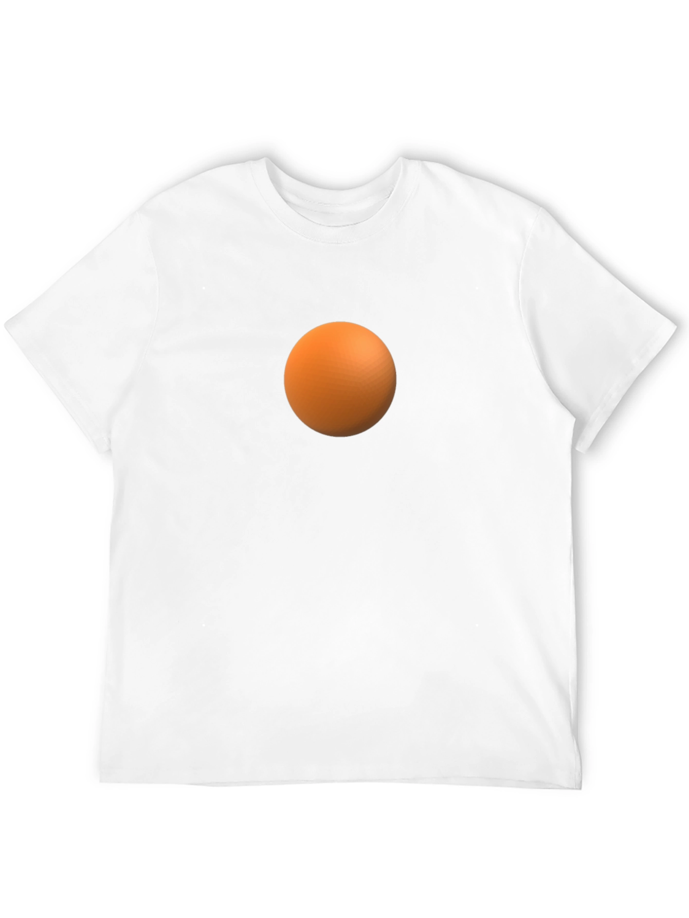 Mens Black T-Shirt with Orange Sphere Design