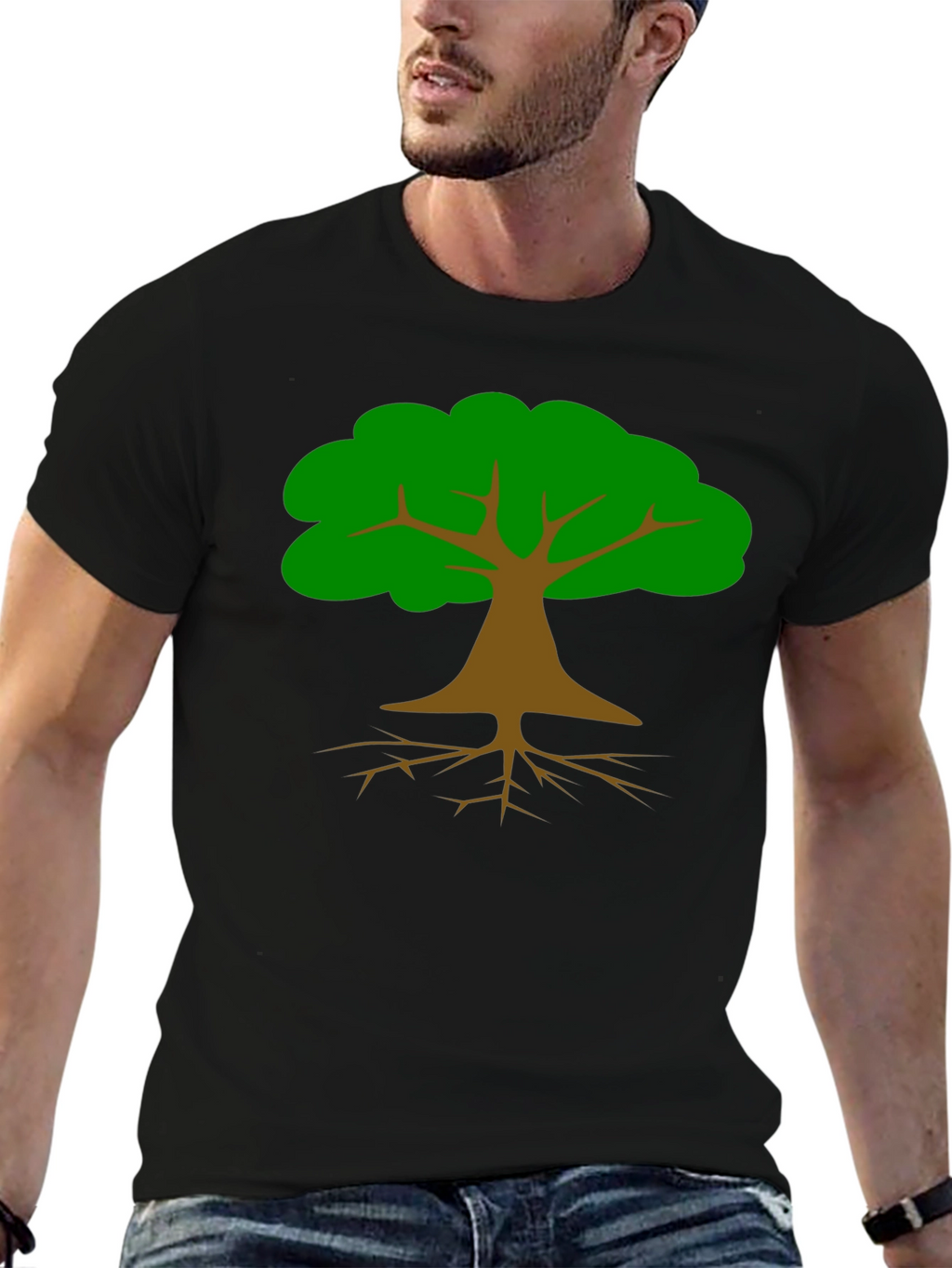 Tree Graphic Black T-Shirt