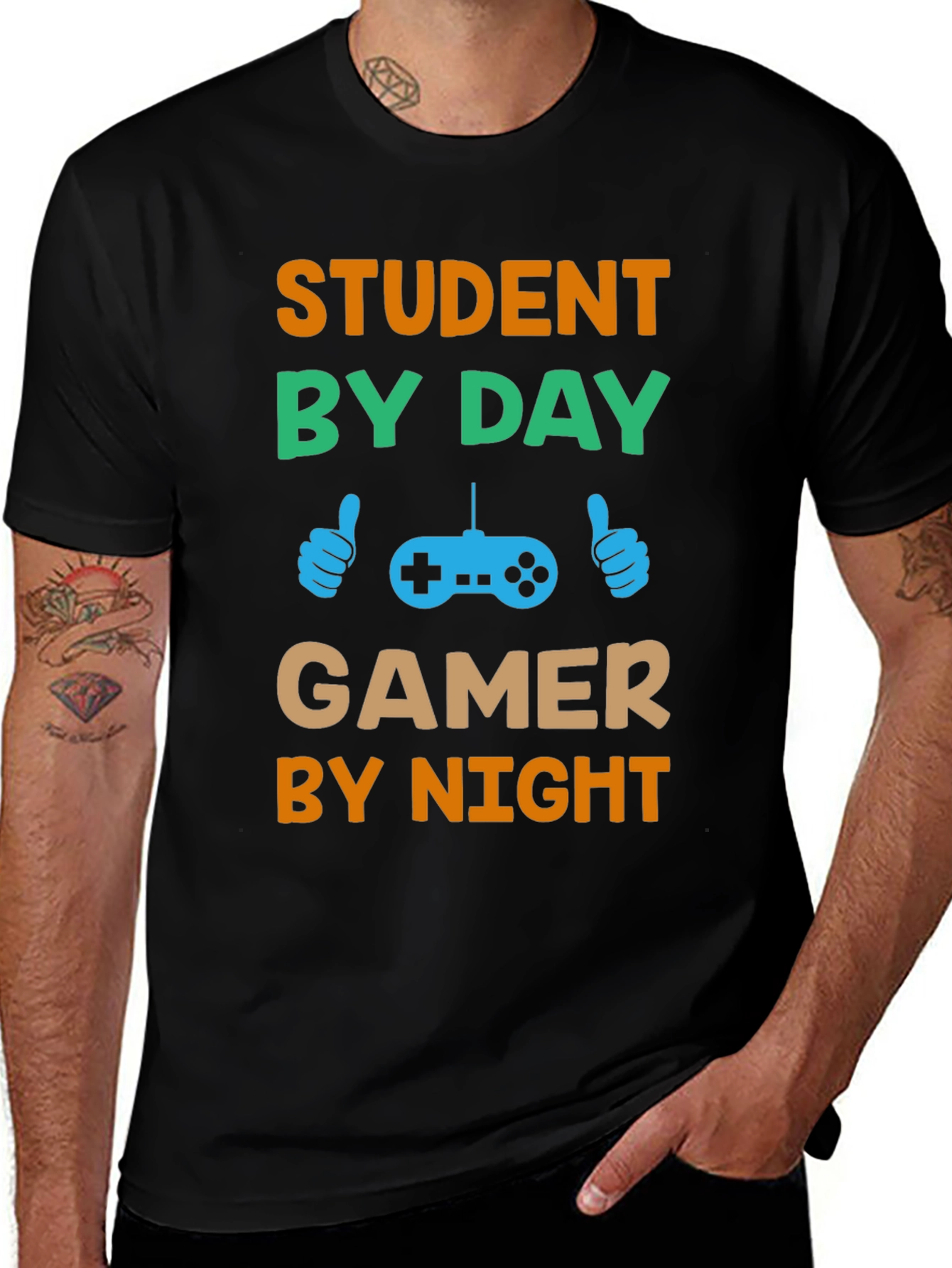 Student by Day Gamer by Night T-Shirt