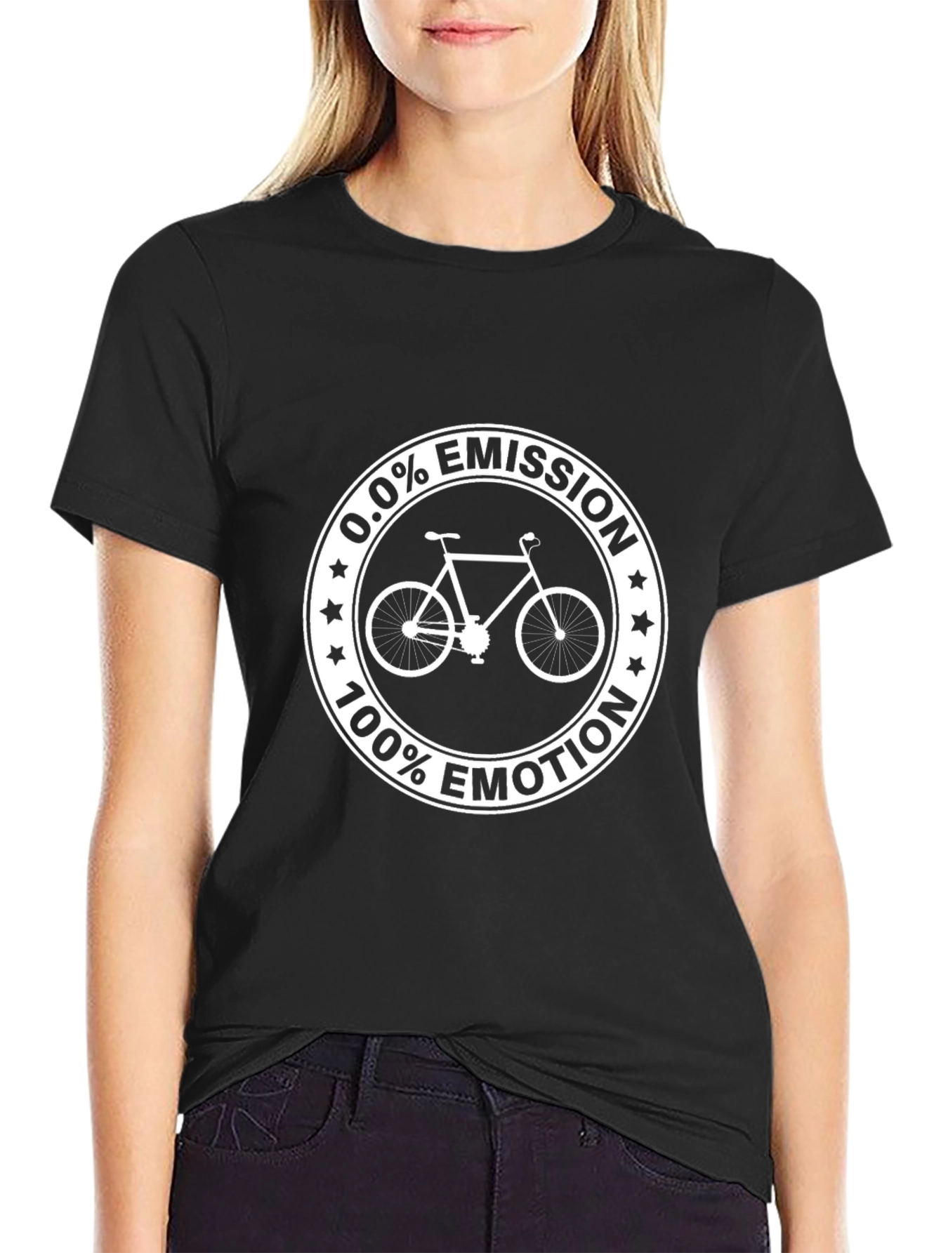 0.0% Emission 100% Emotion Bicycle Graphic T-Shirt