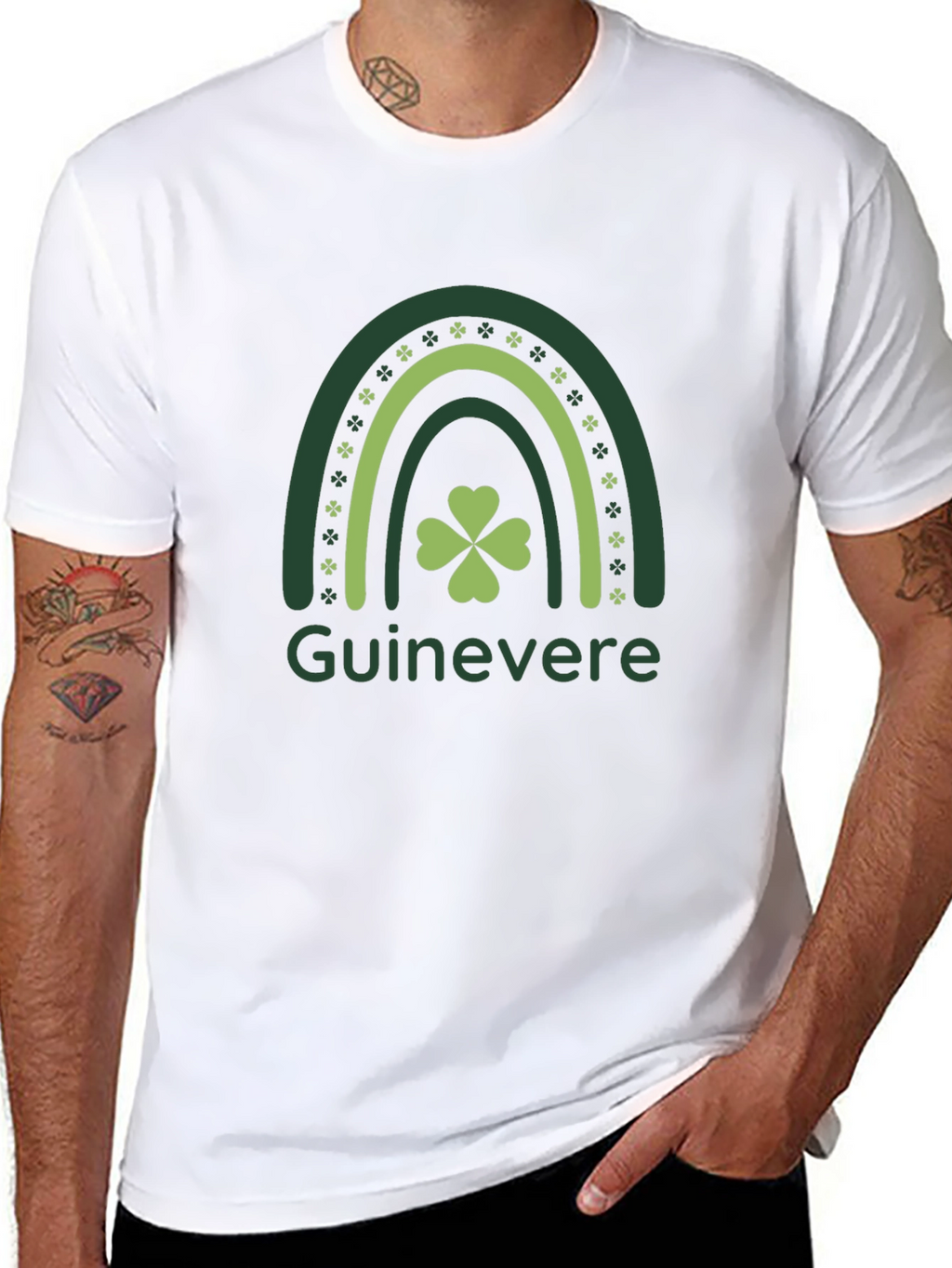 Guinevere St. Patricks Day Shamrock Rainbow T-Shirt