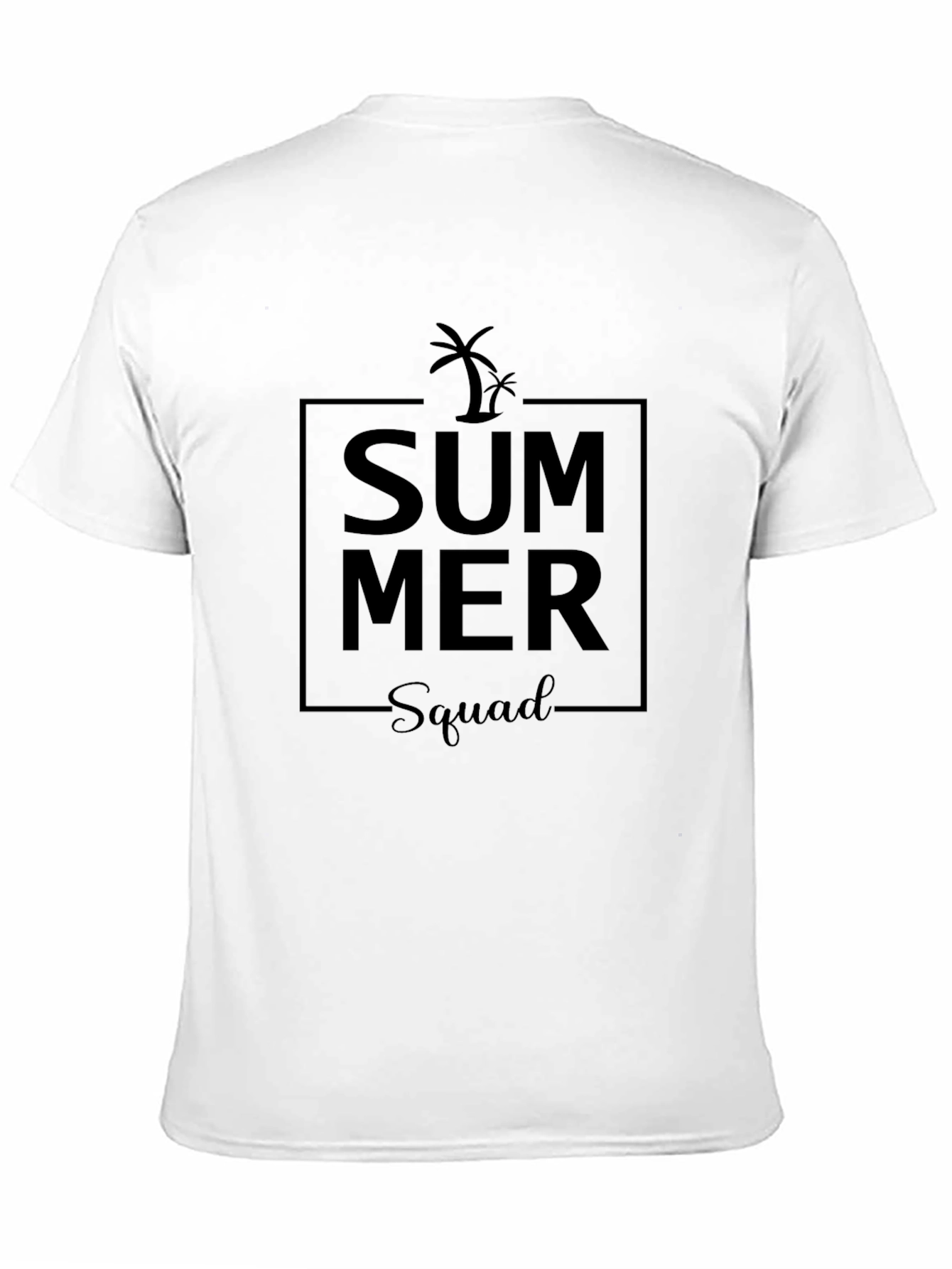 Summer Squad Graphic Tee - Black Cotton T-Shirt