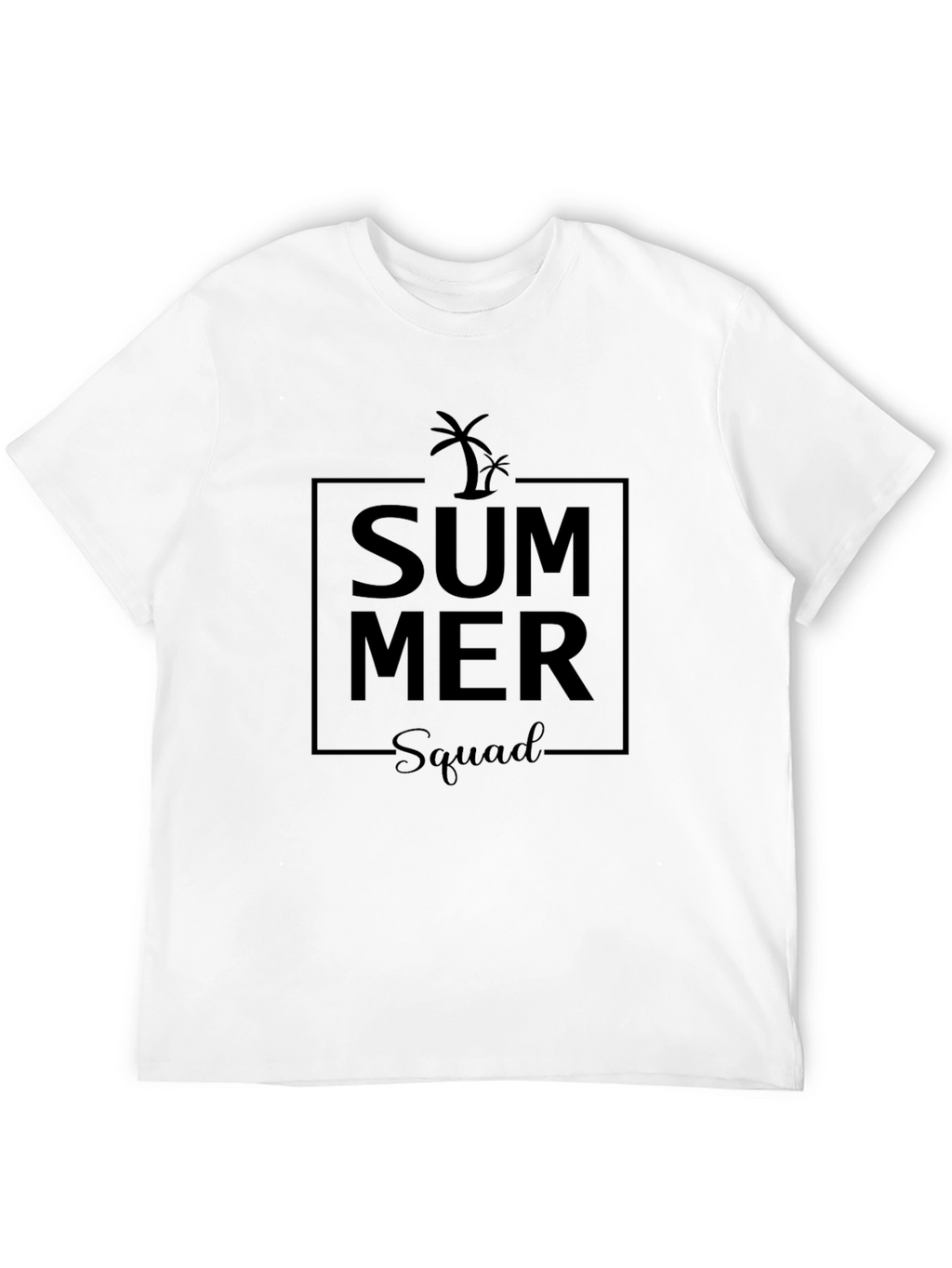 Summer Squad Graphic Tee - Black Cotton T-Shirt