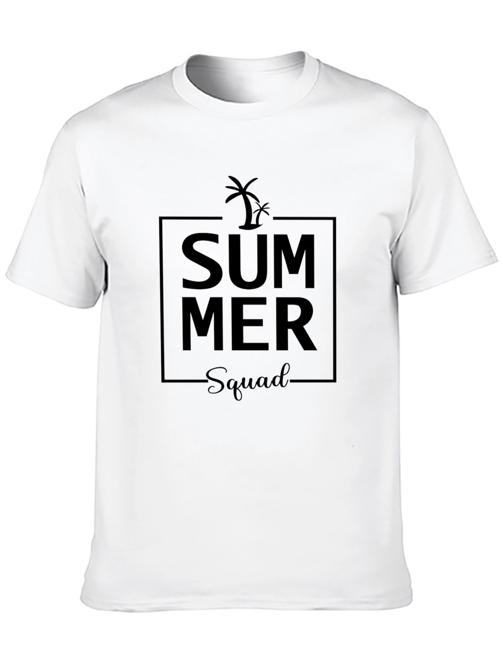 Summer Squad Graphic Tee - Black Cotton T-Shirt