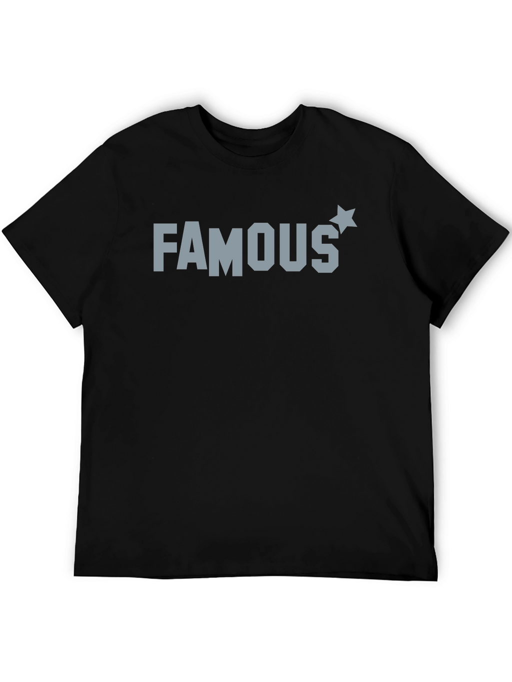 Famous Graphic Tee - Black Cotton T-Shirt