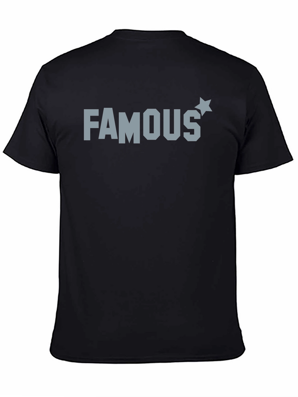 Famous Graphic Tee - Black Cotton T-Shirt