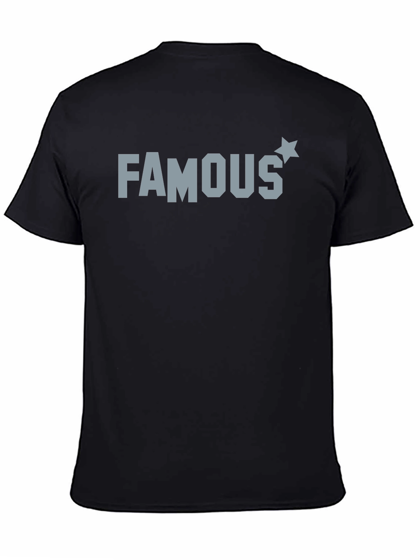 Famous Graphic Tee - Black Cotton T-Shirt