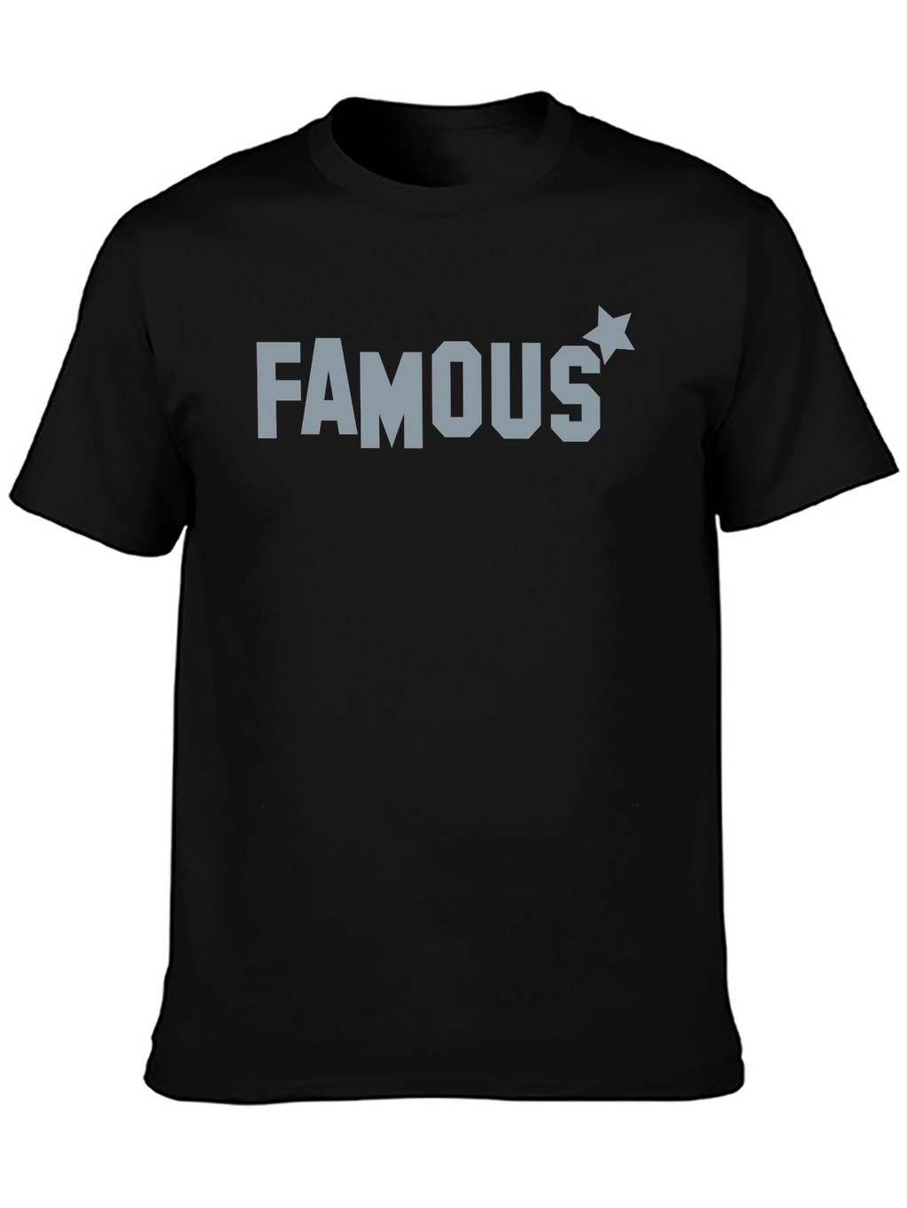 Famous Graphic Tee - Black Cotton T-Shirt