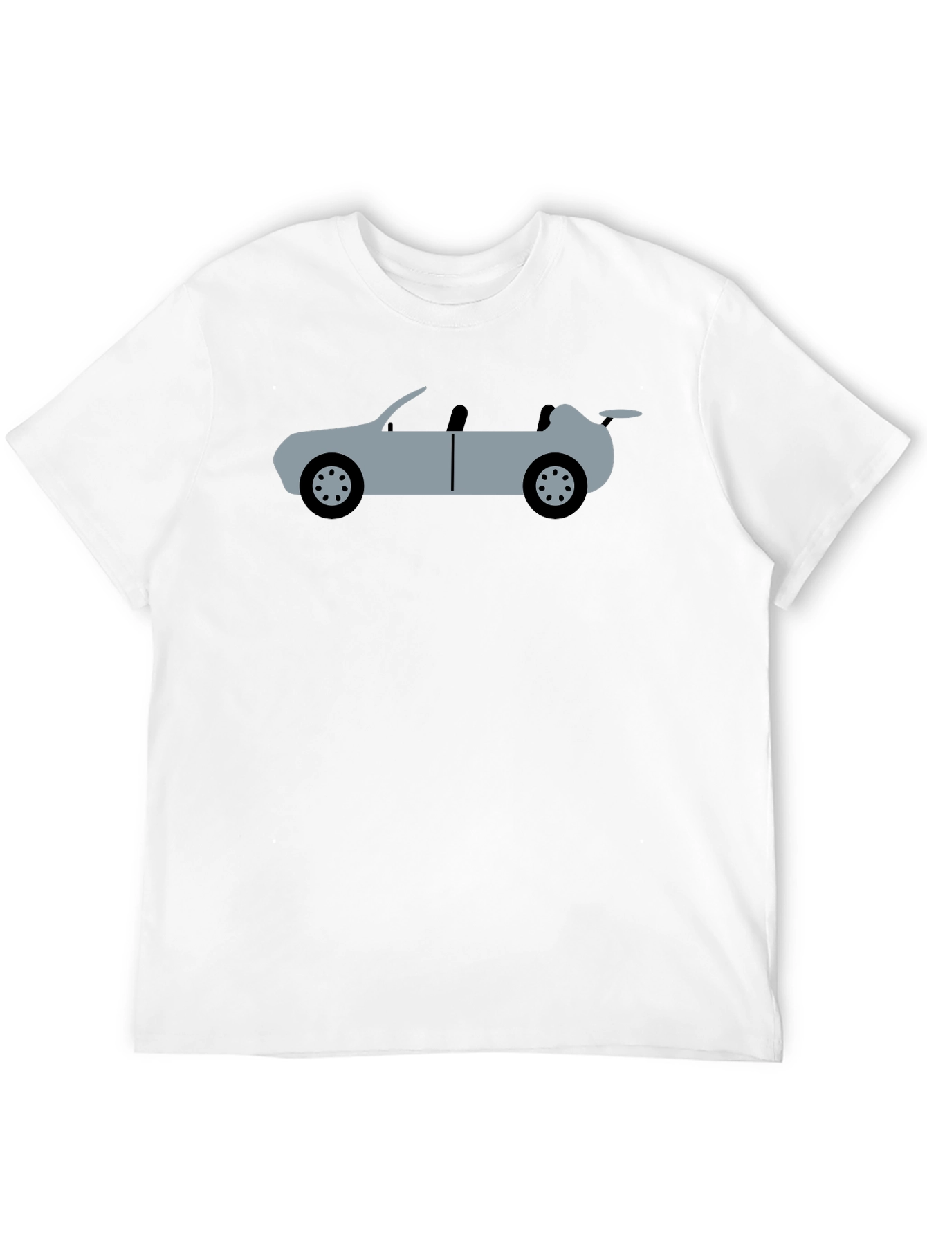 Convertible Car Graphic Tee - Black Cotton T-Shirt