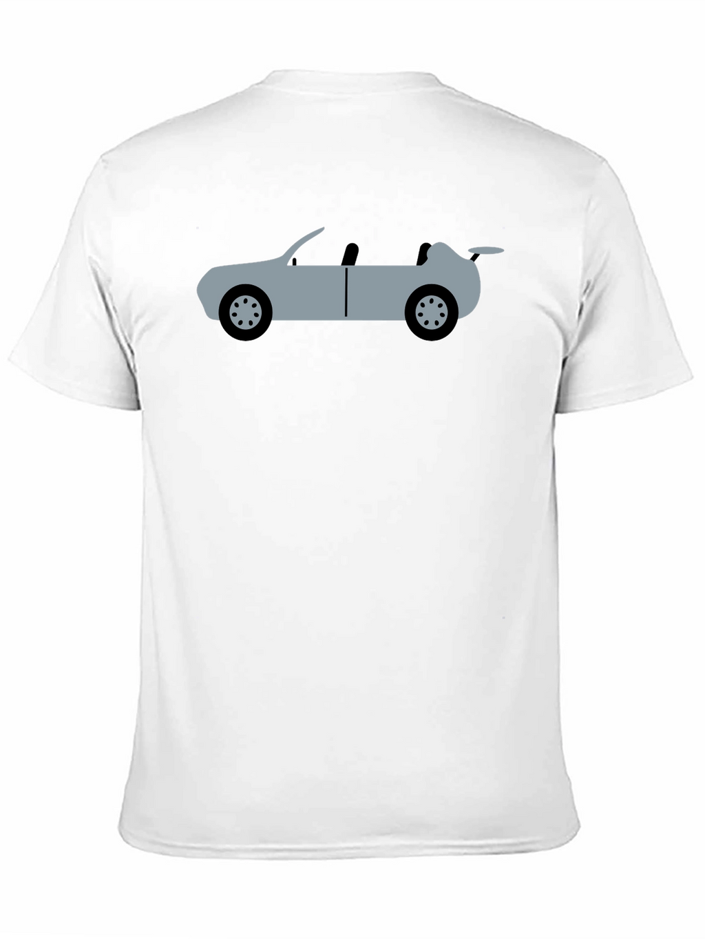 Convertible Car Graphic Tee - Black Cotton T-Shirt