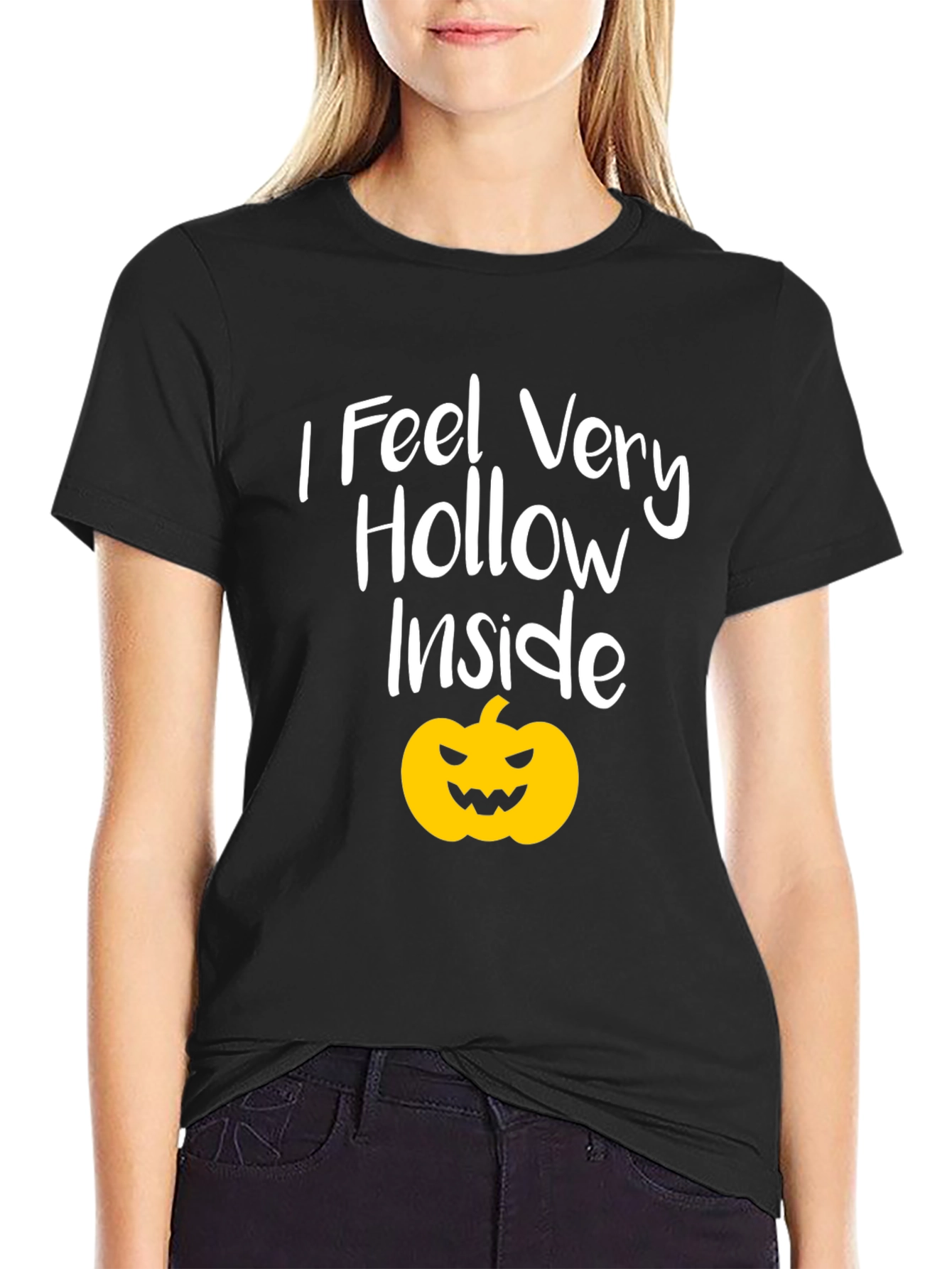 I Feel Hollow Inside Halloween Pumpkin T-Shirt