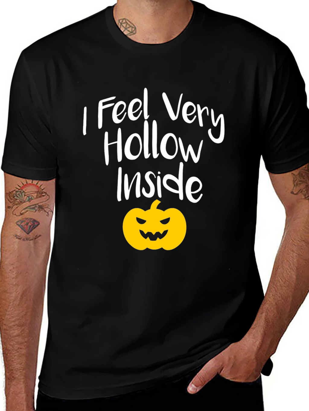 I Feel Hollow Inside Halloween Pumpkin T-Shirt