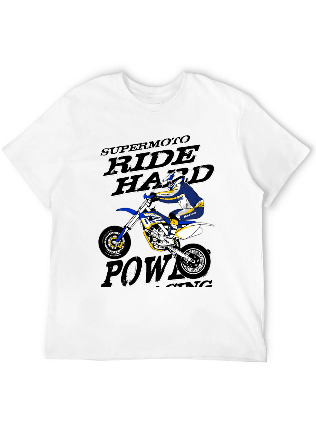 Supermoto Ride Hard Black Graphic T-Shirt
