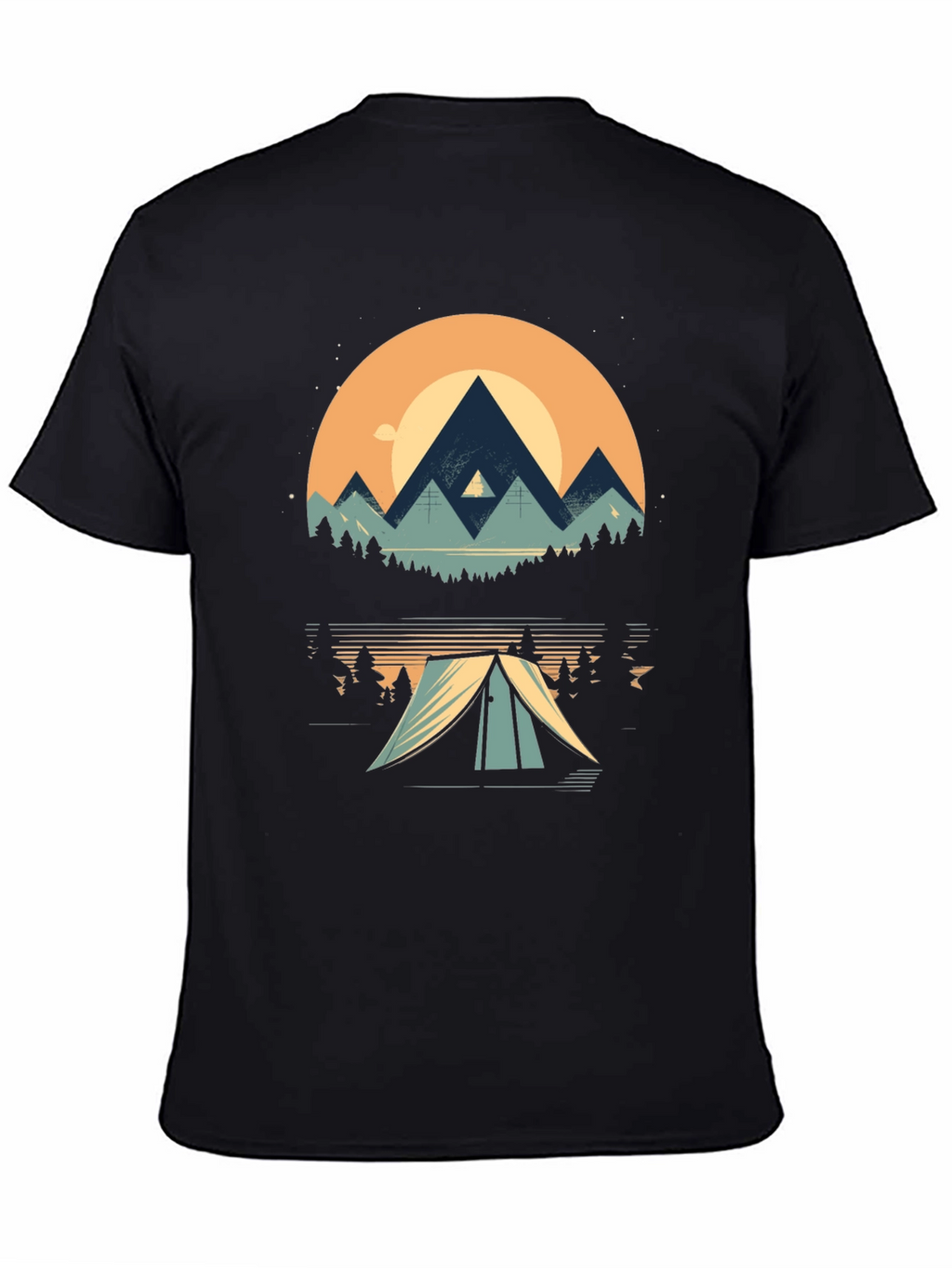 Nature Adventure Tee - Mountain Camping Graphic