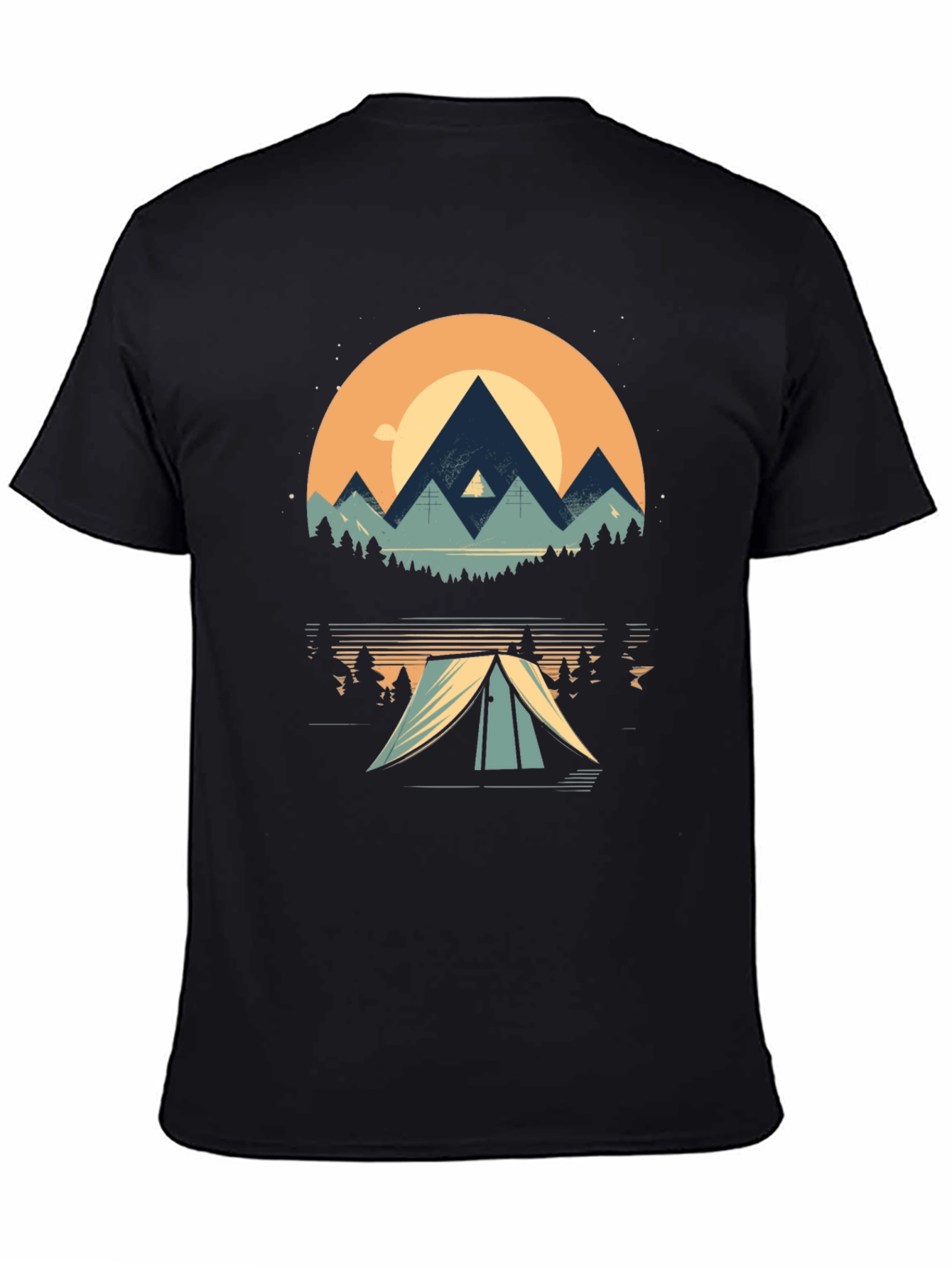 Nature Adventure Tee - Mountain Camping Graphic