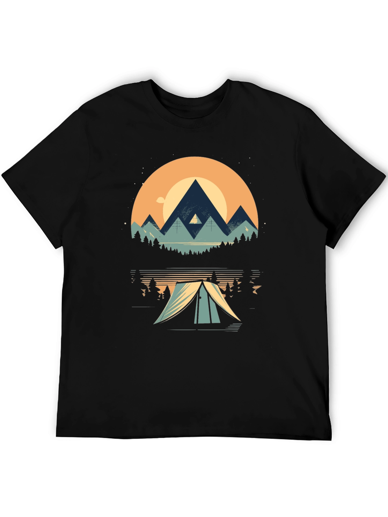 Nature Adventure Tee - Mountain Camping Graphic
