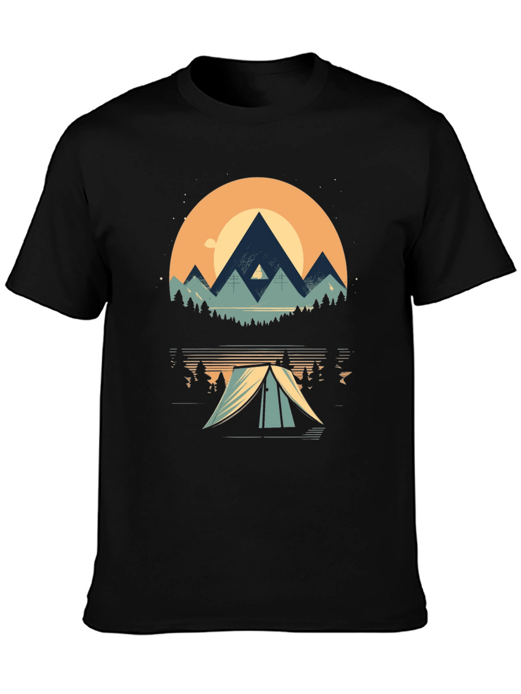 Nature Adventure Tee - Mountain Camping Graphic