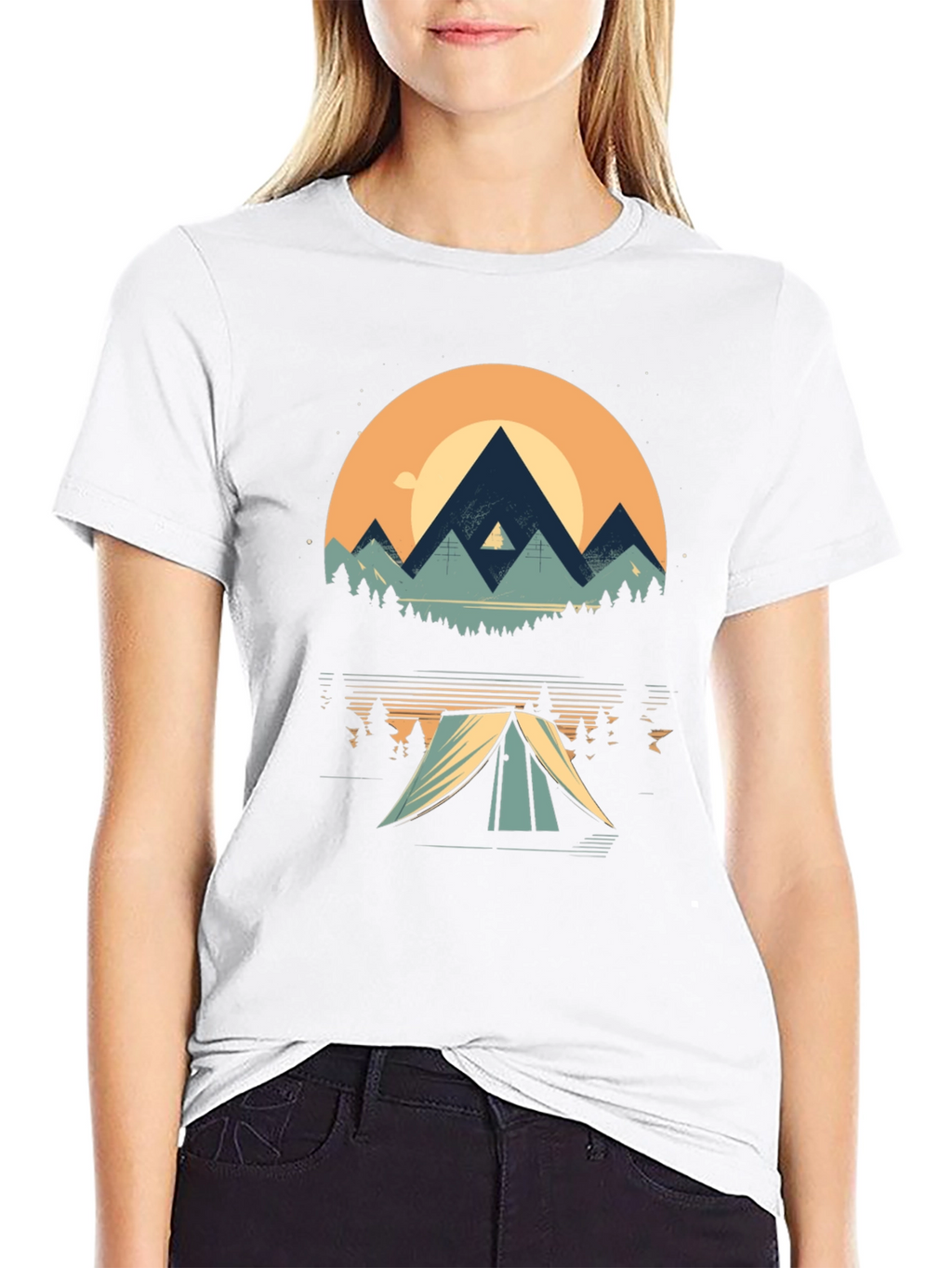 Nature Adventure Tee - Mountain Camping Graphic