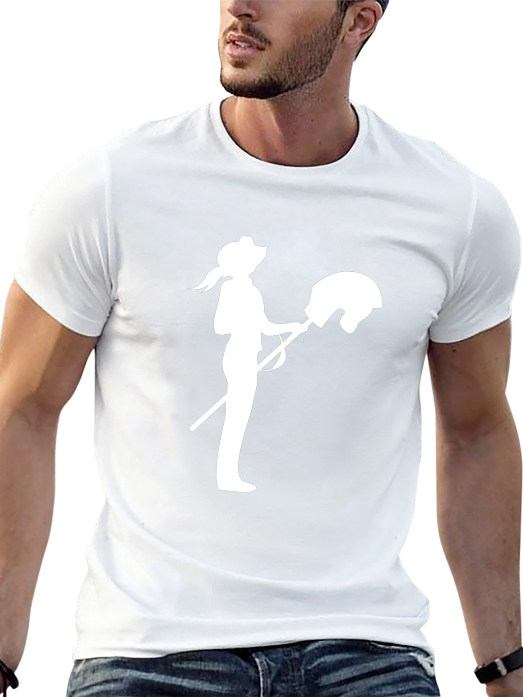 Cowgirl Hobby Horse Graphic Tee - Black