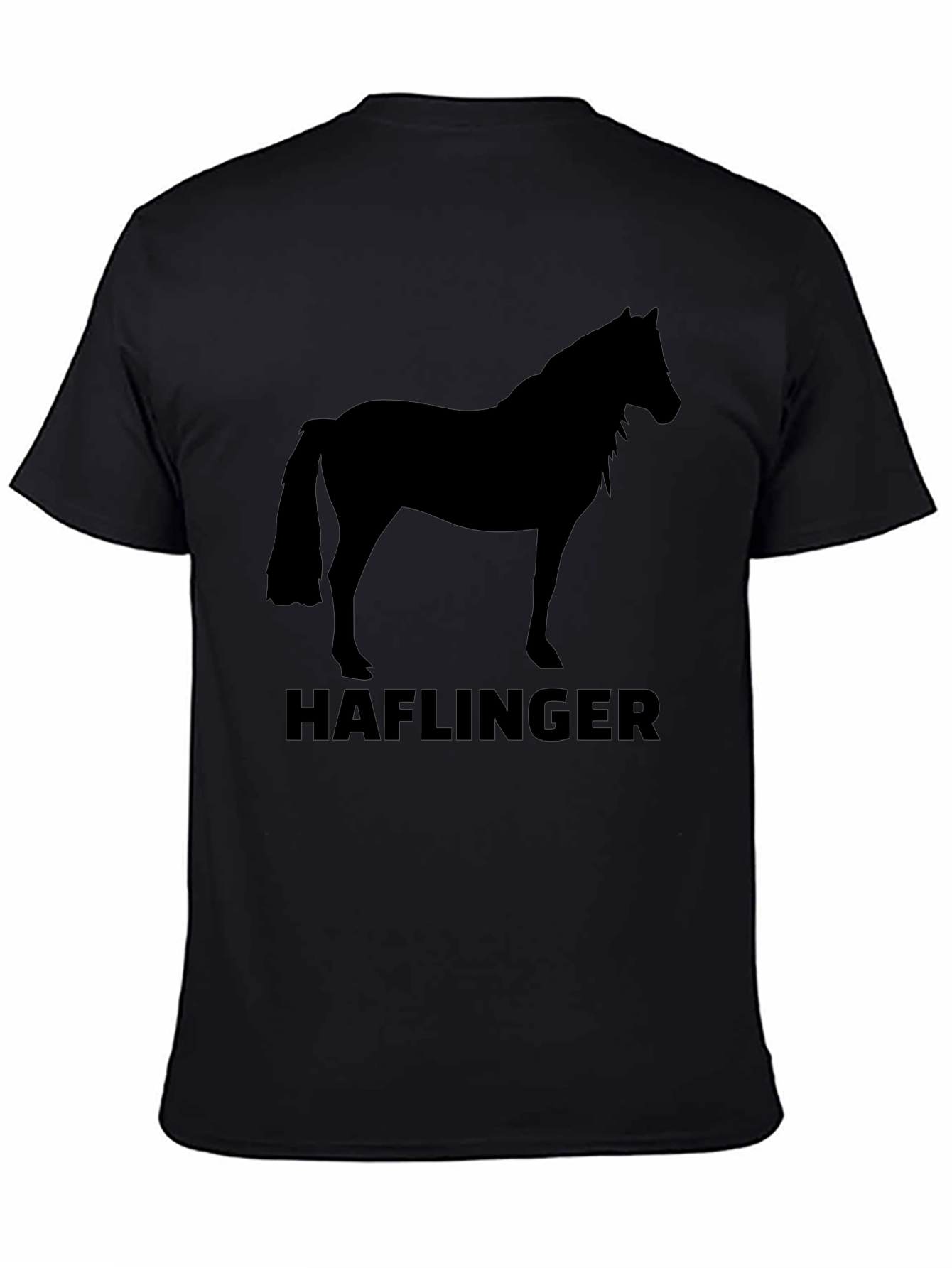 Black Haflinger Horse T-Shirt