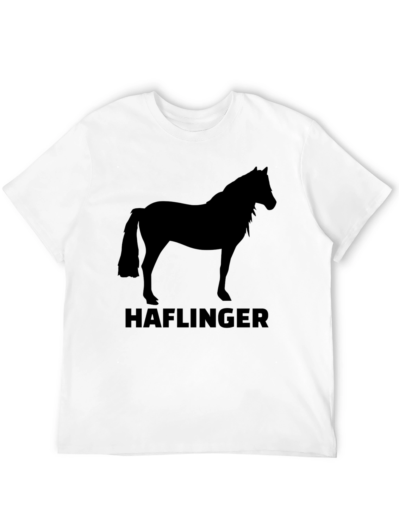 Black Haflinger Horse T-Shirt