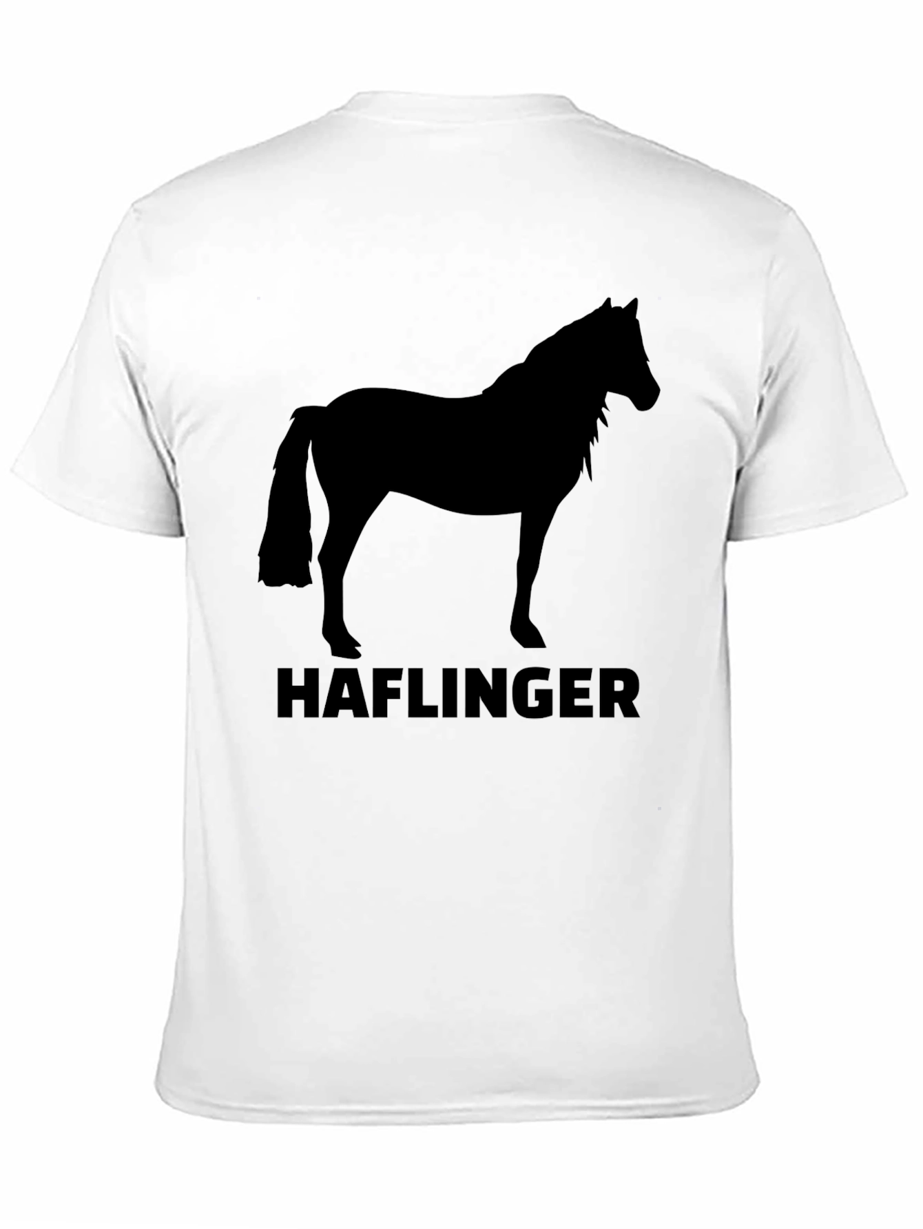 Black Haflinger Horse T-Shirt
