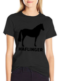Black Haflinger Horse T-Shirt