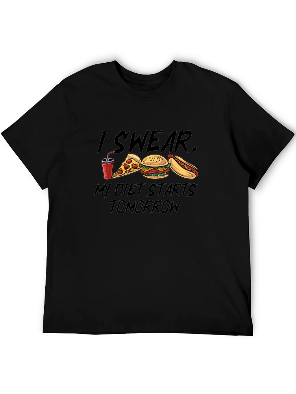 I Swear My Diet Starts Tomorrow Graphic T-Shirt