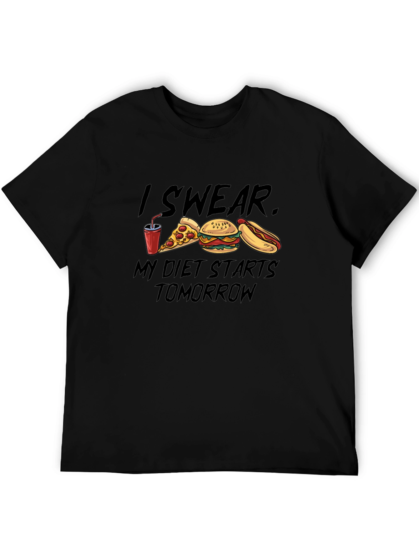 I Swear My Diet Starts Tomorrow Graphic T-Shirt