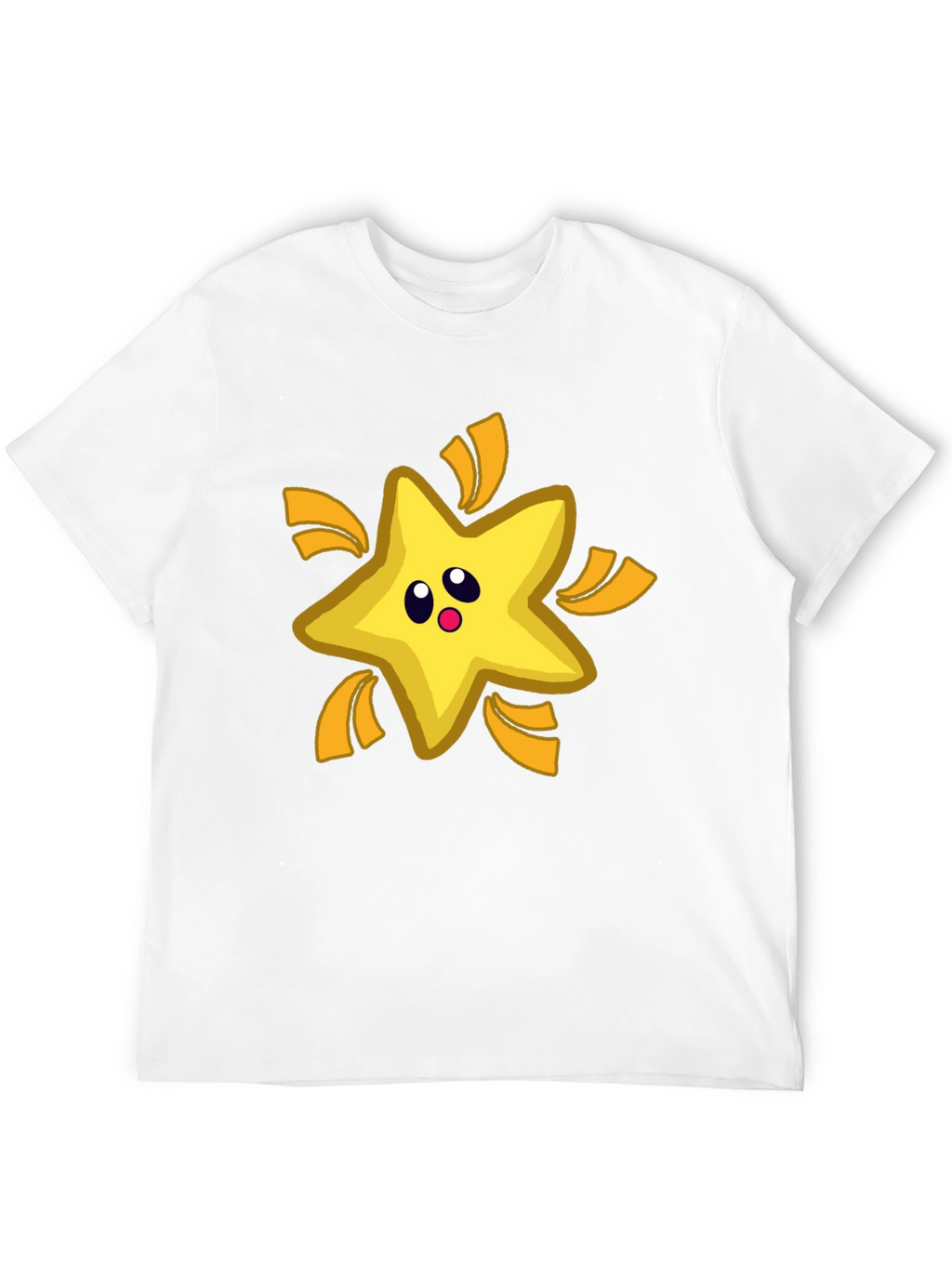 Cartoon Star T-Shirt - Black Cotton Tee
