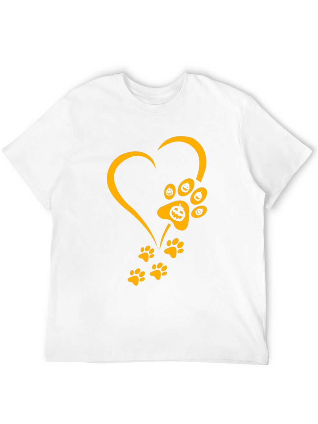 Halloween Dog Paw Heart T-Shirt