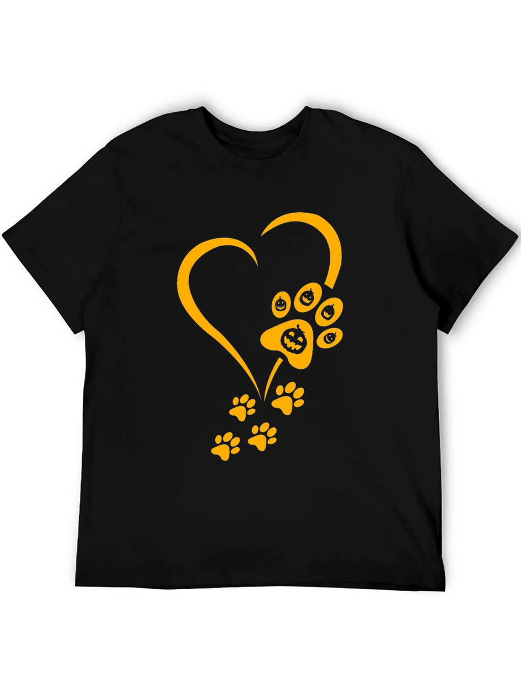 Halloween Dog Paw Heart T-Shirt