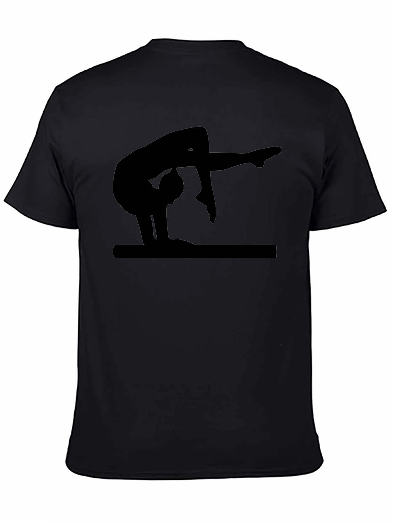 Gymnast Silhouette Black T-Shirt